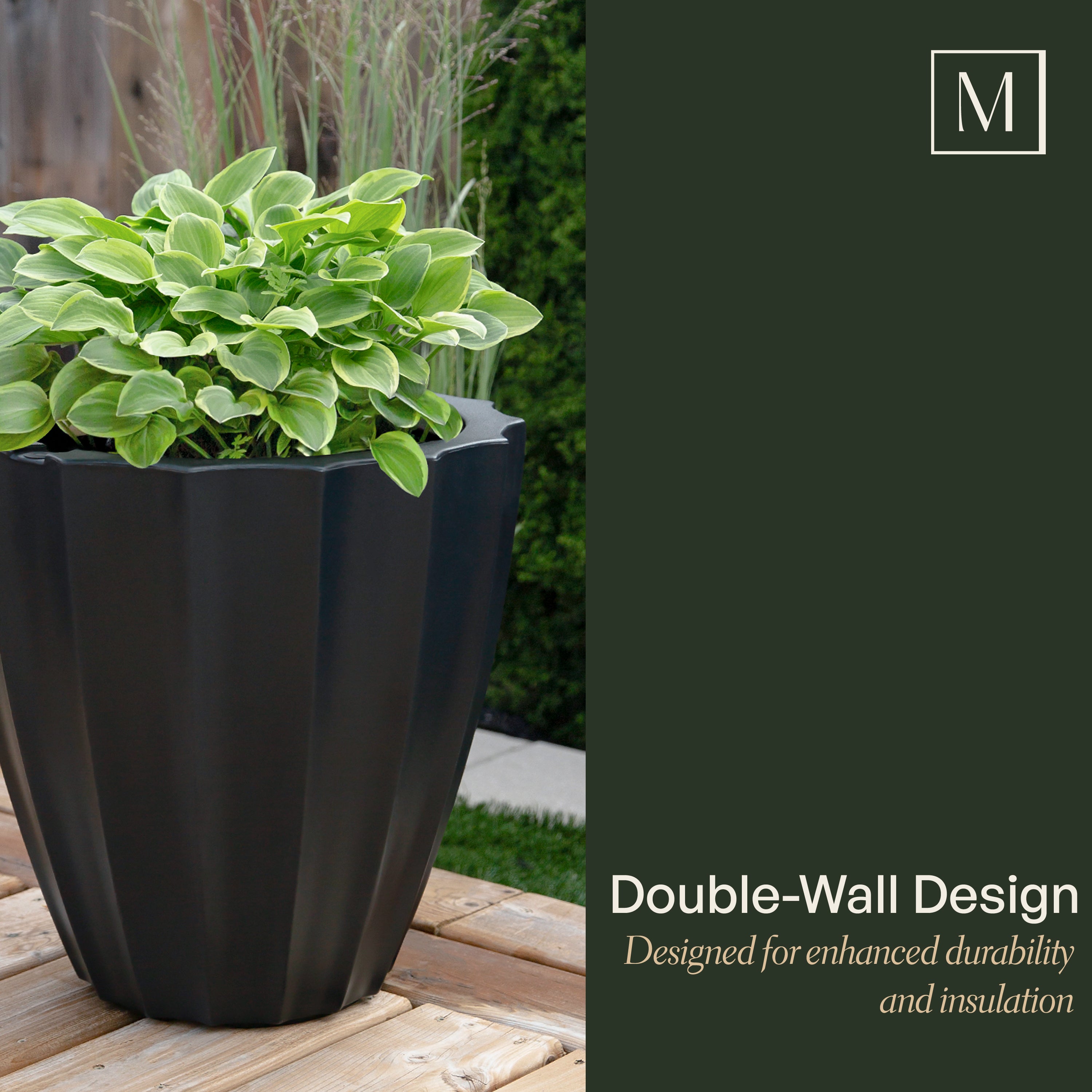 Mayne Sedona 18-Inch Self-Watering Round Planter