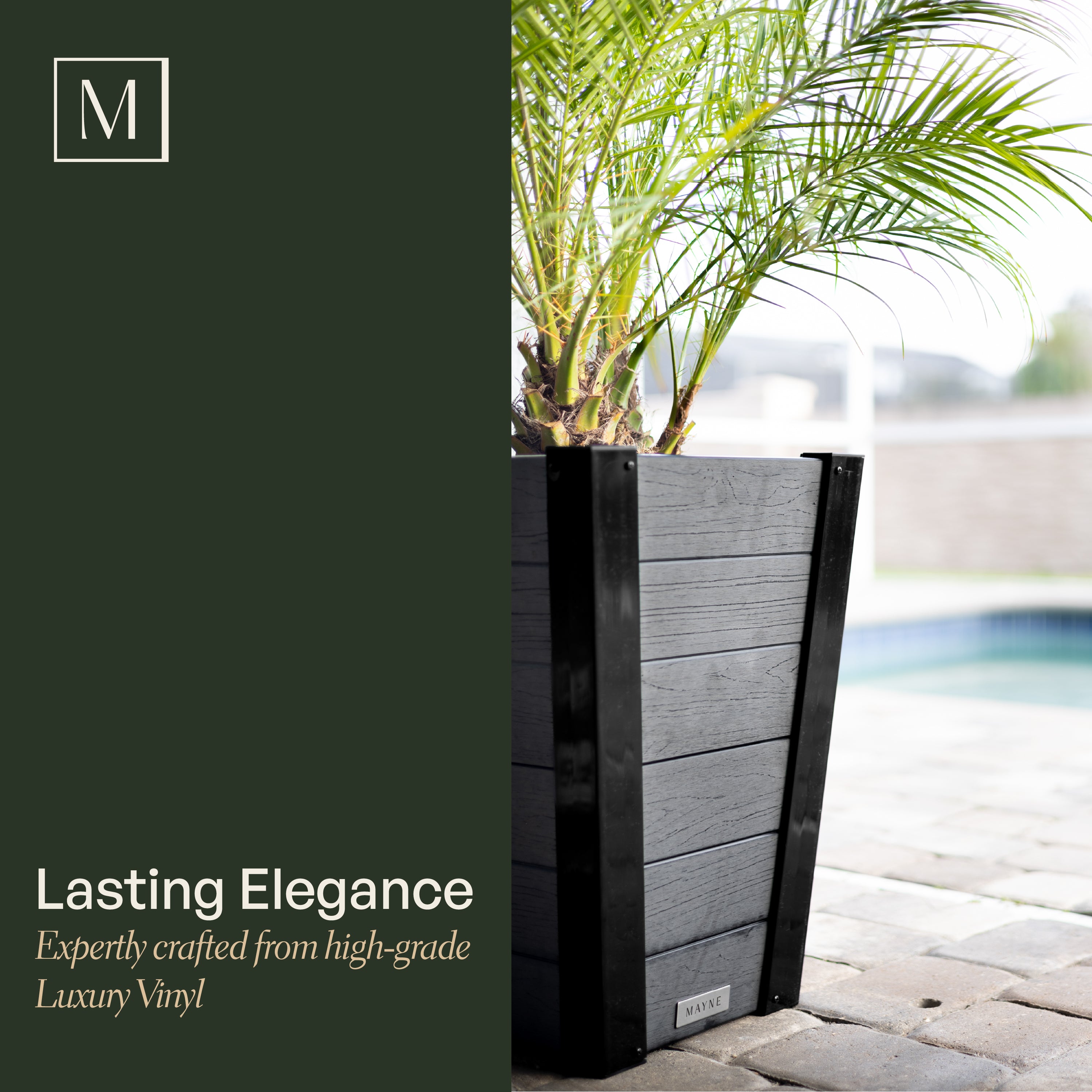 Mayne Horizon 18-Inch Tall Outdoor Planter