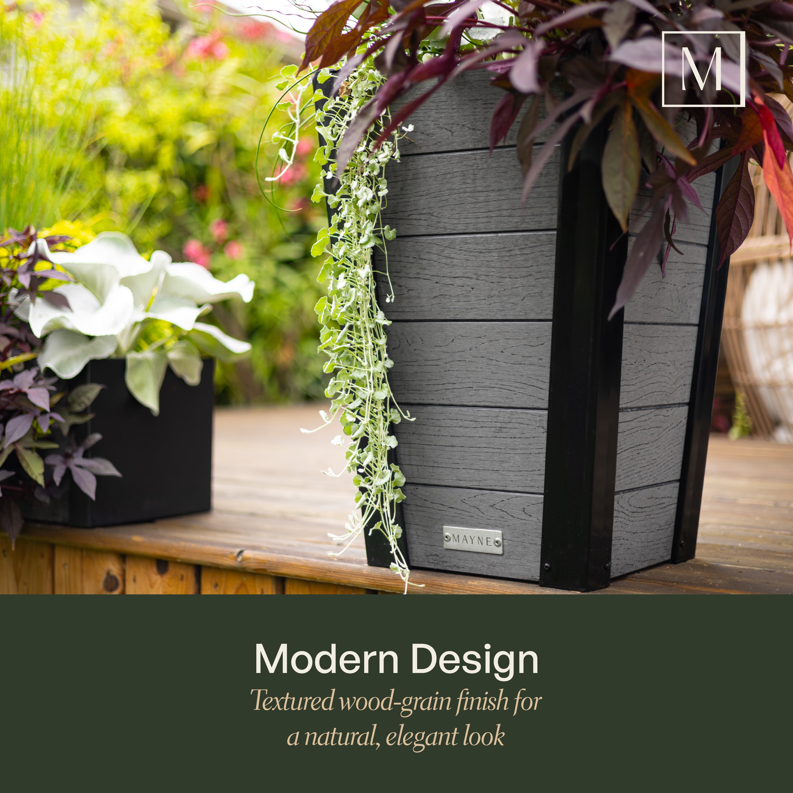 Mayne Horizon 18-Inch Tall Outdoor Planter