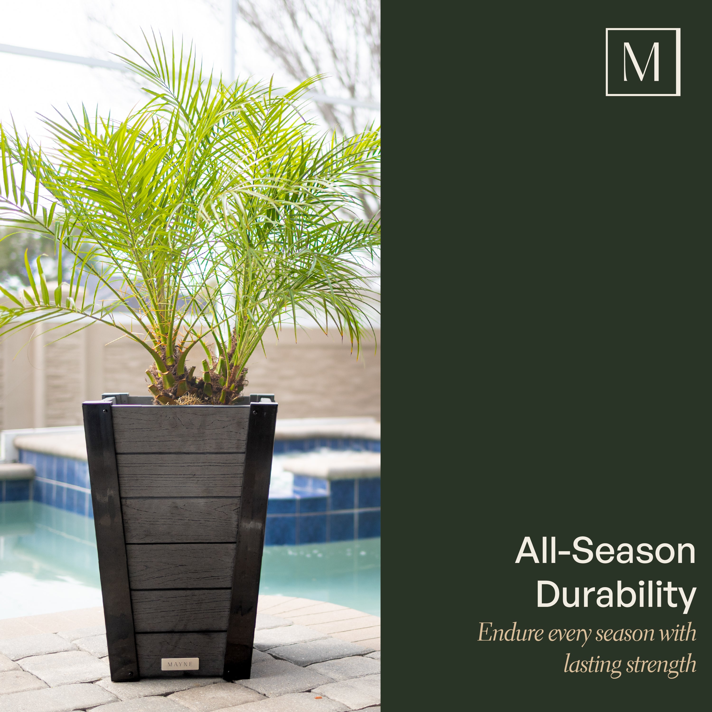 Mayne Horizon 22-Inch Tall Outdoor Planter