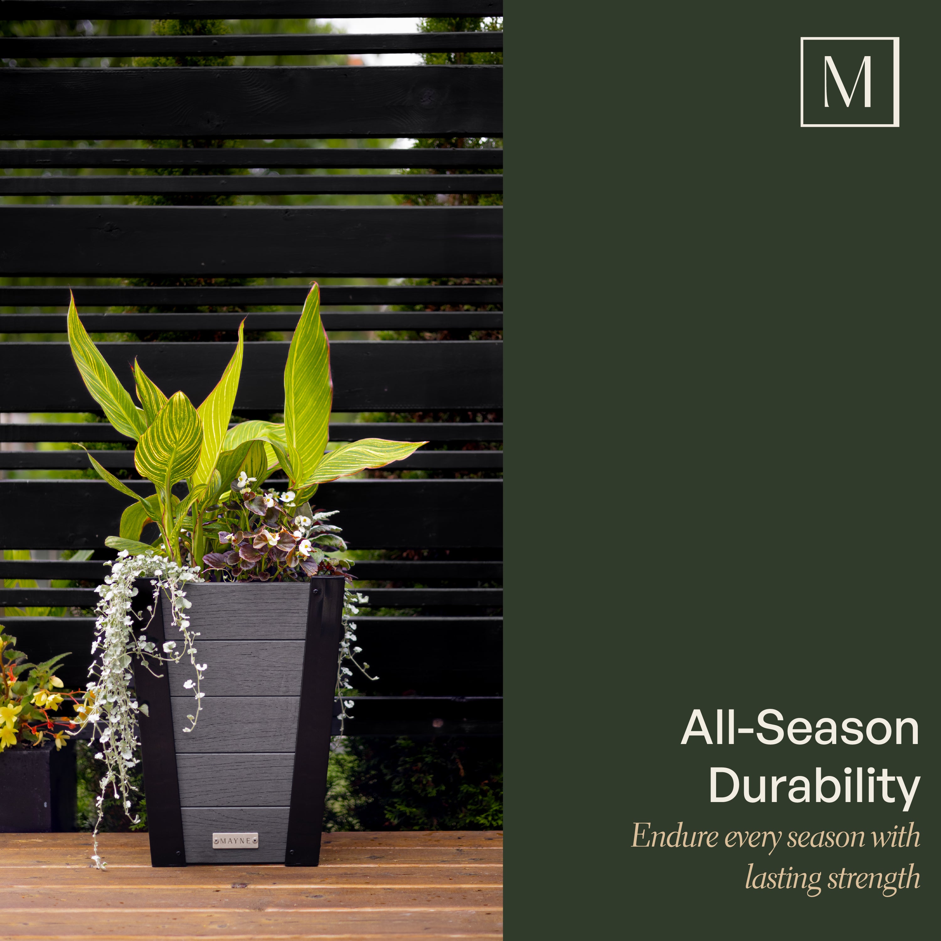 Mayne Horizon 22-Inch Tall Outdoor Planter