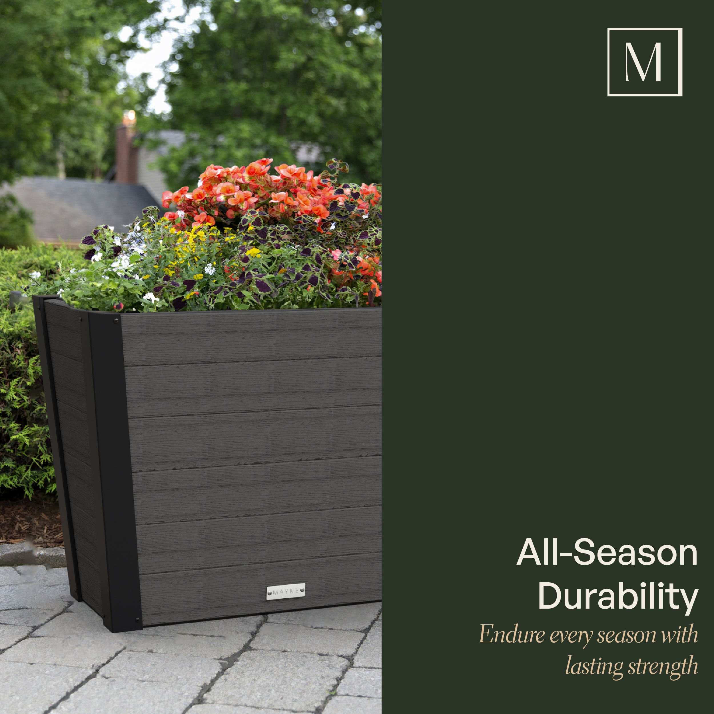Mayne Horizon 30-Inch Tall Rectangular Outdoor Planter