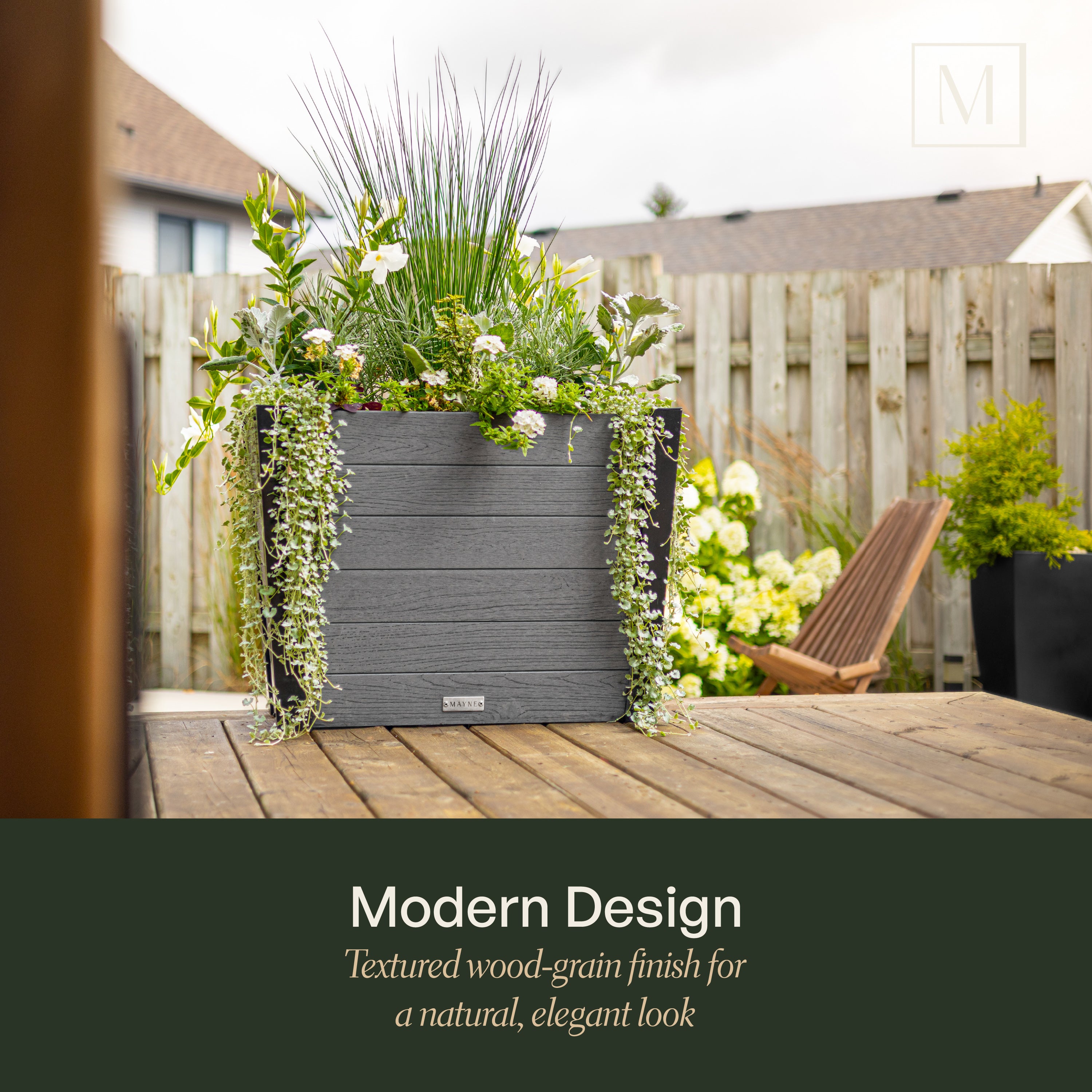 Mayne Horizon 30-Inch Tall Rectangular Outdoor Planter
