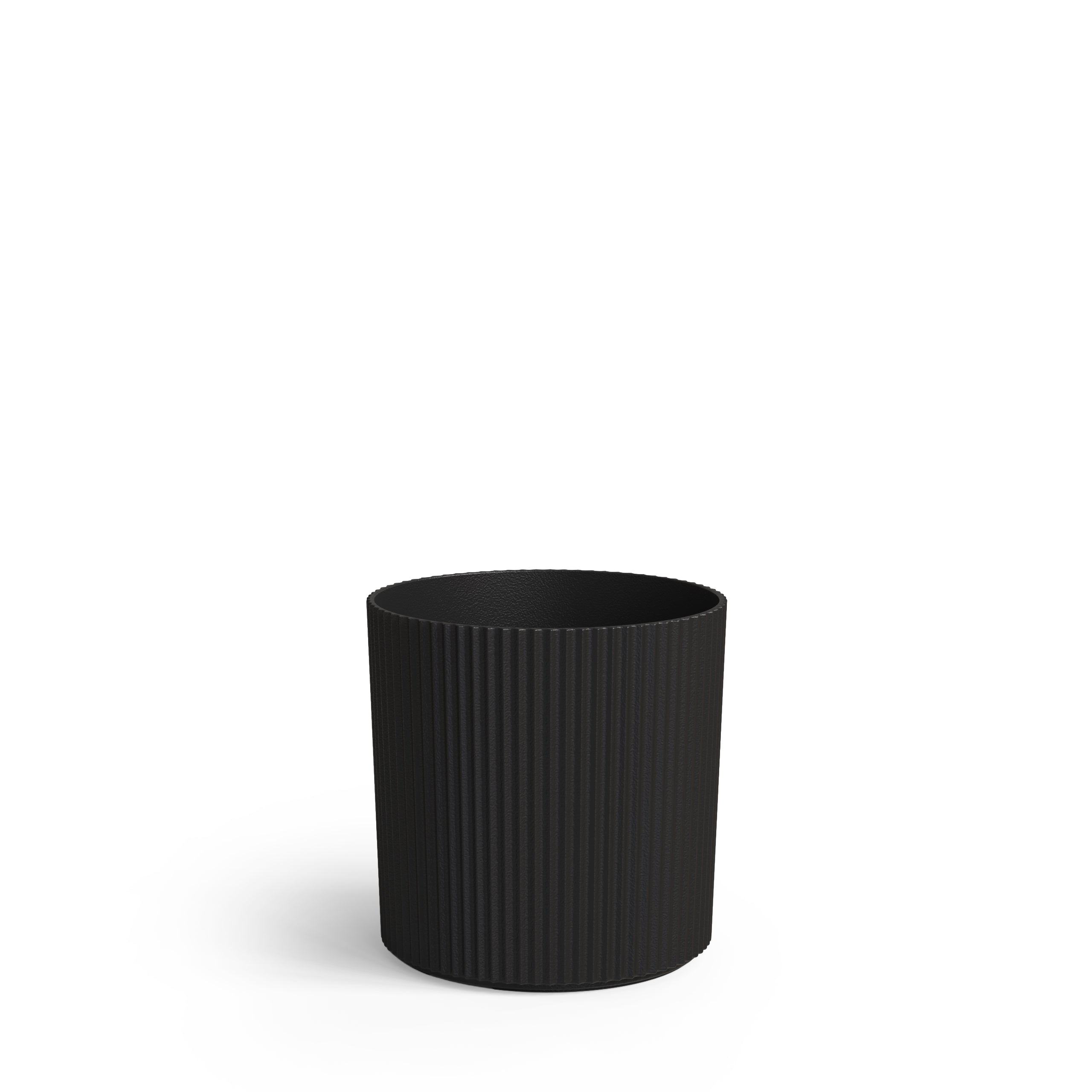 Mayne Serene Round Ribbed Planter with Drainage Hole