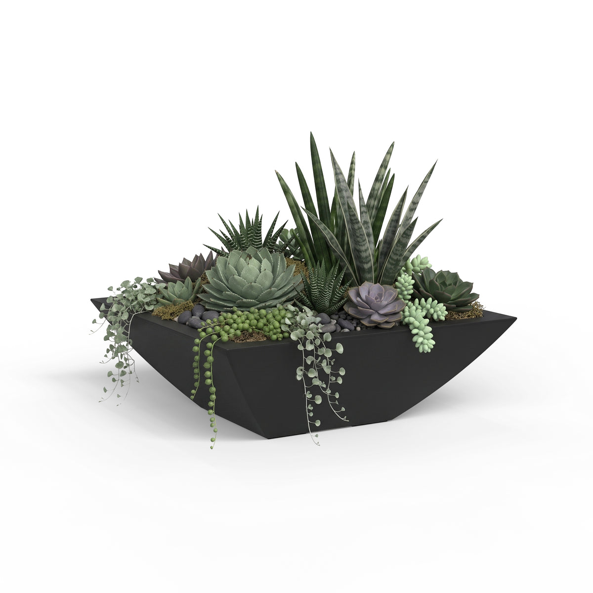 Mayne Evolve 20-Inch Square Tapered Bowl Planter