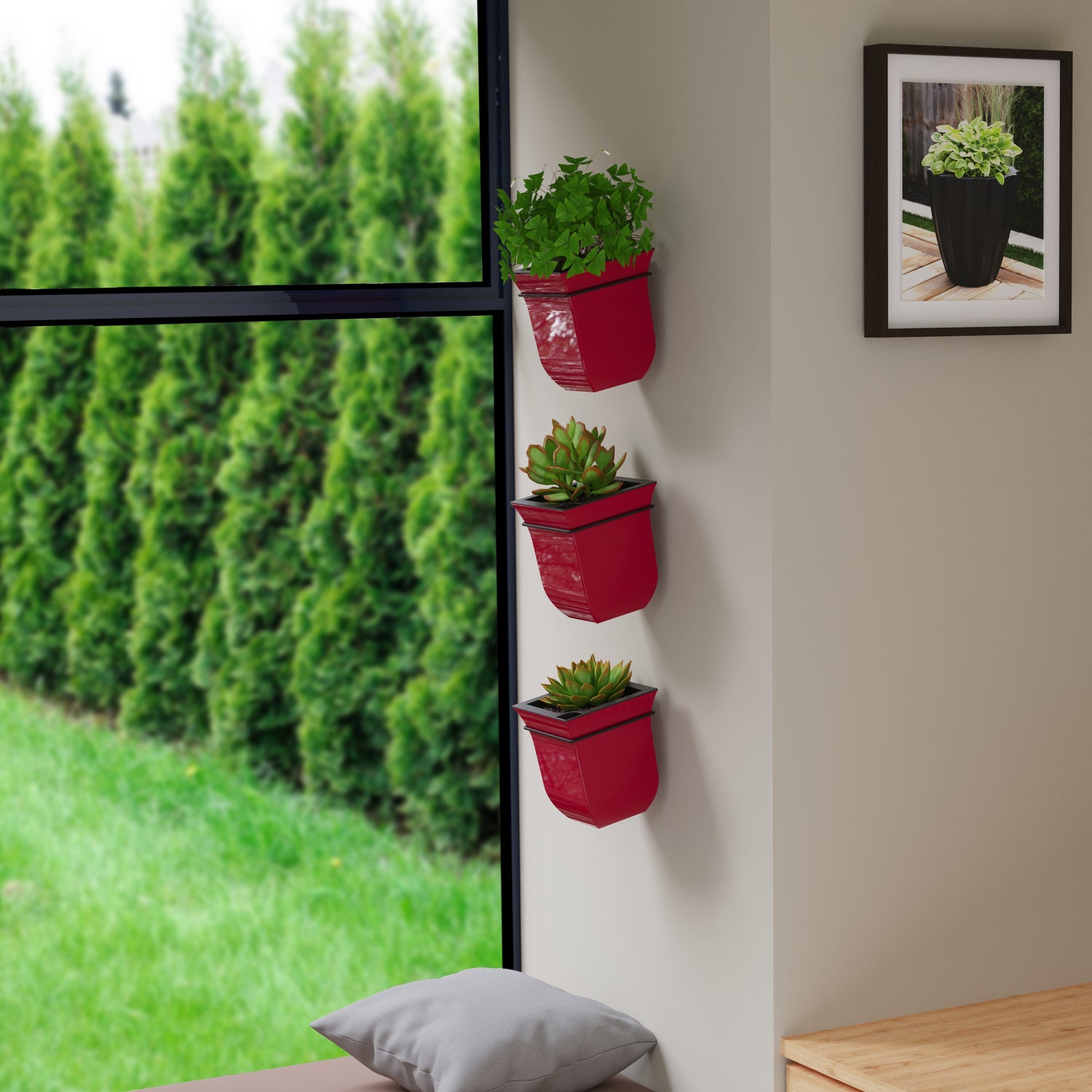 Mayne Valencia 8in Wall Mount Planter (3-Pack)