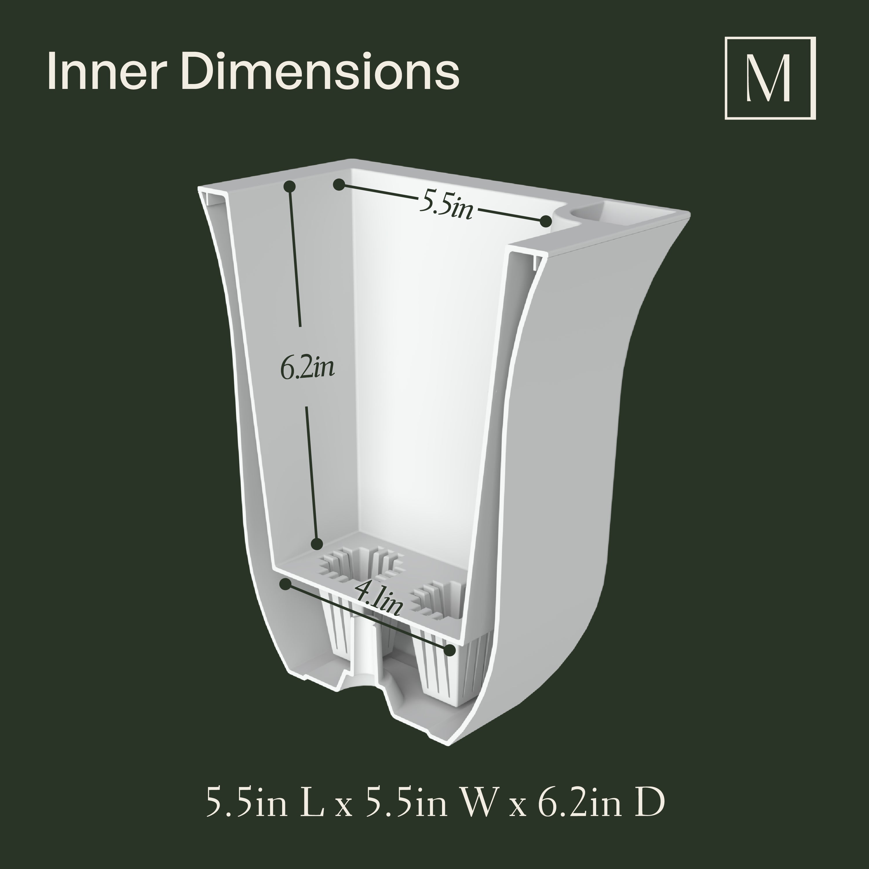 Mayne Valencia 8-Inch Self-Watering Wall Mount Planter (3-Pack)