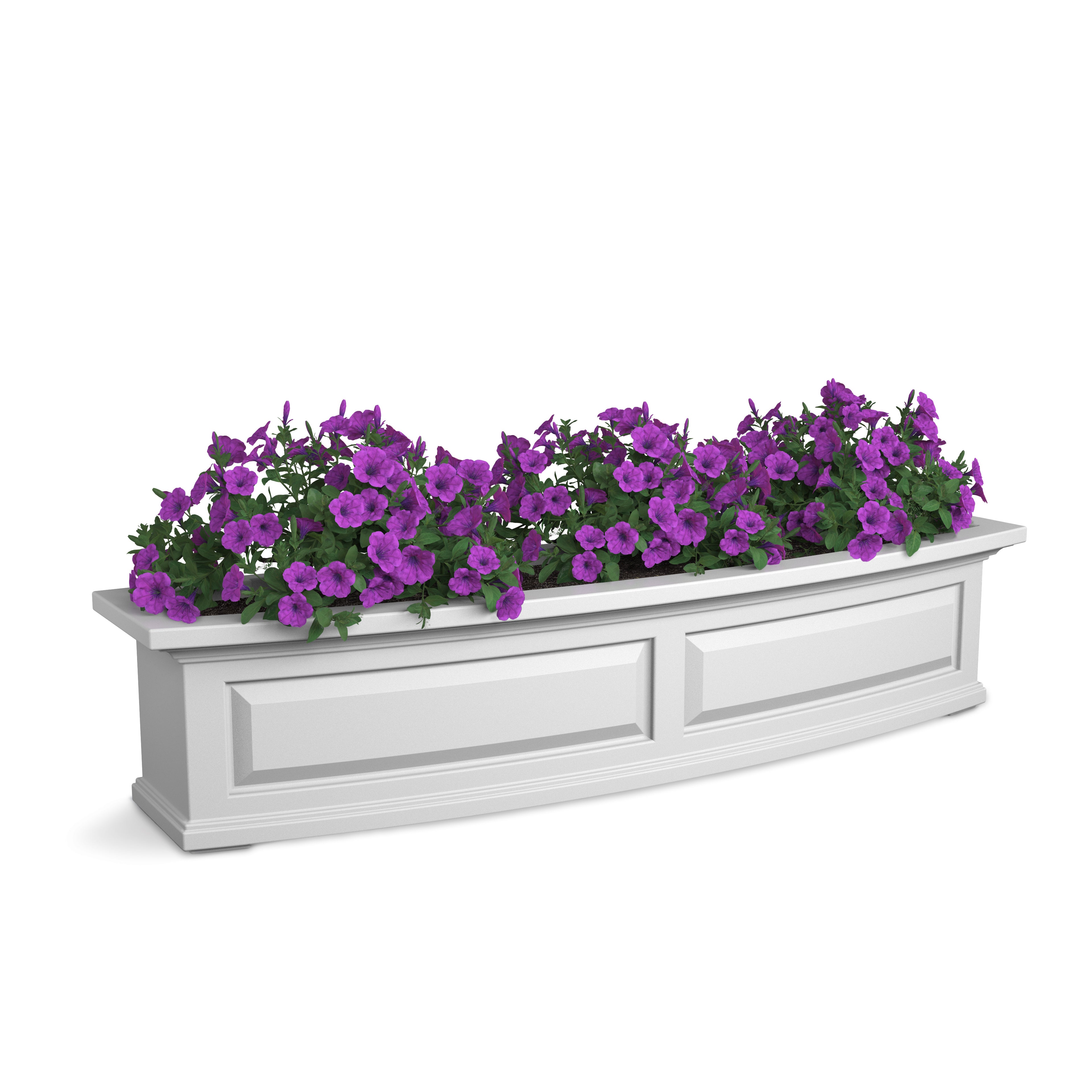 Mayne Nantucket 4ft Self-Watering Window Box with Steel Wall Mount Brackets