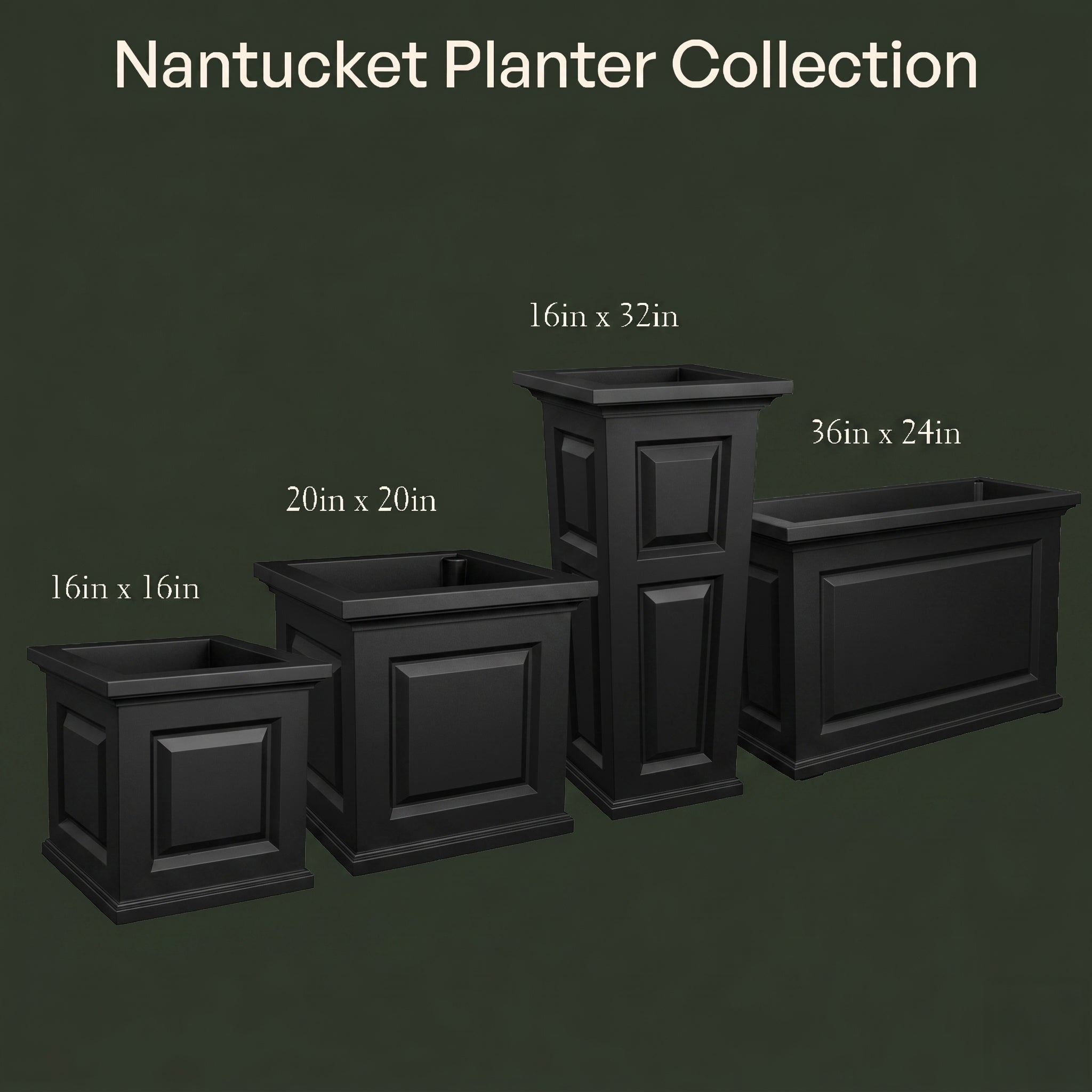 Mayne Nantucket 32-Inch Self-Watering Tall Planter with Removable Planting Insert