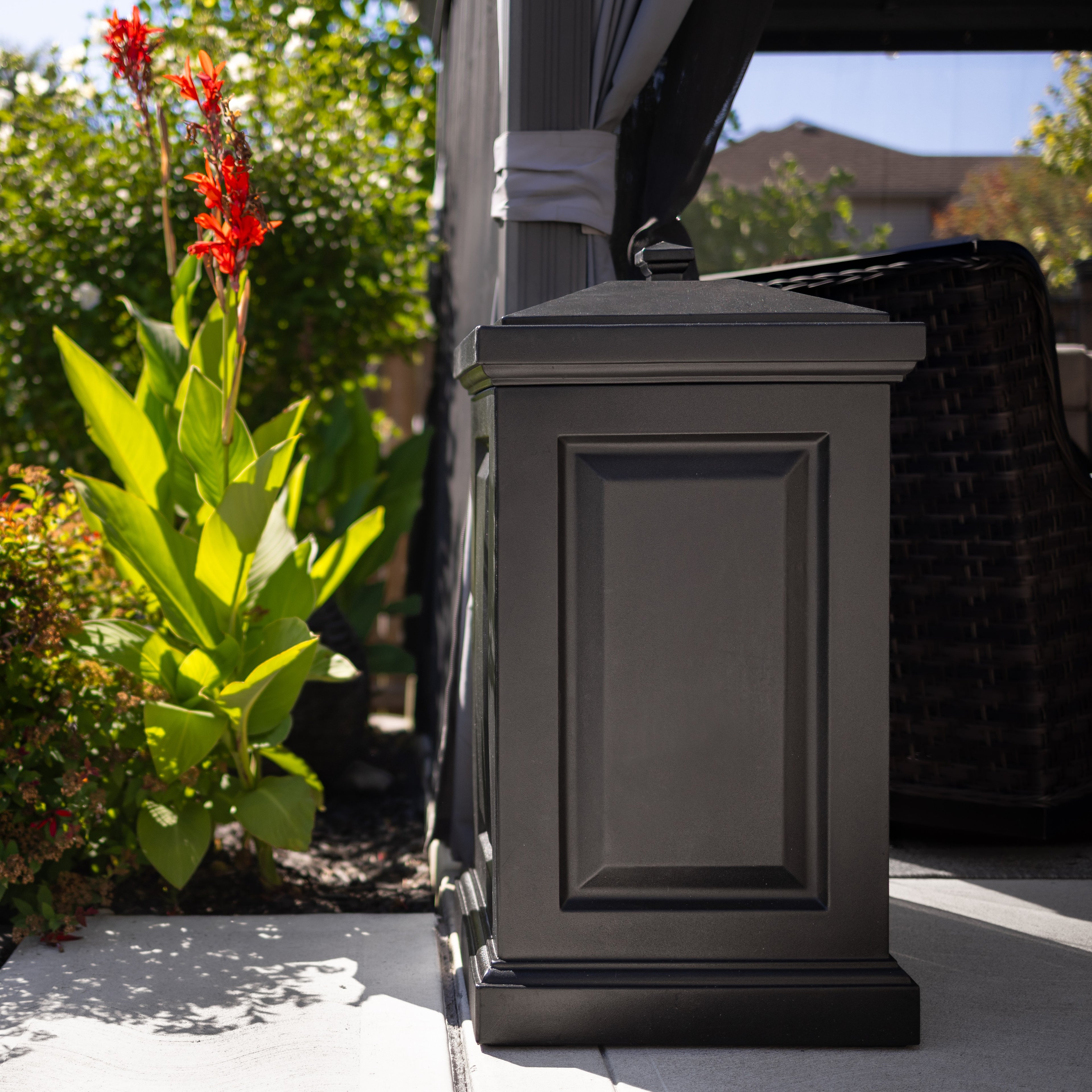 Mayne Berkshire Multi-Purpose Storage Bin - Includes Waste Bag Hooks (Black)