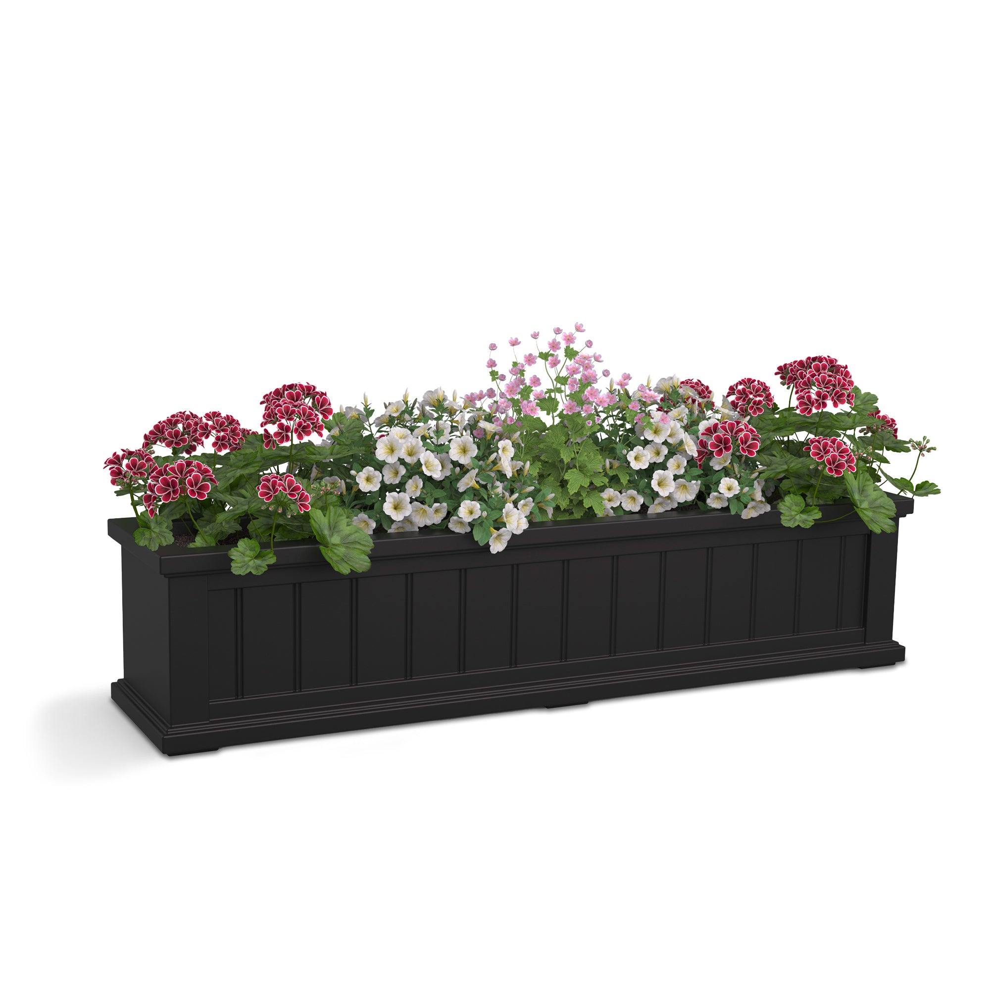 Mayne Cape Cod 4ft Self-Watering Window Box with Steel Wall Mount Brackets