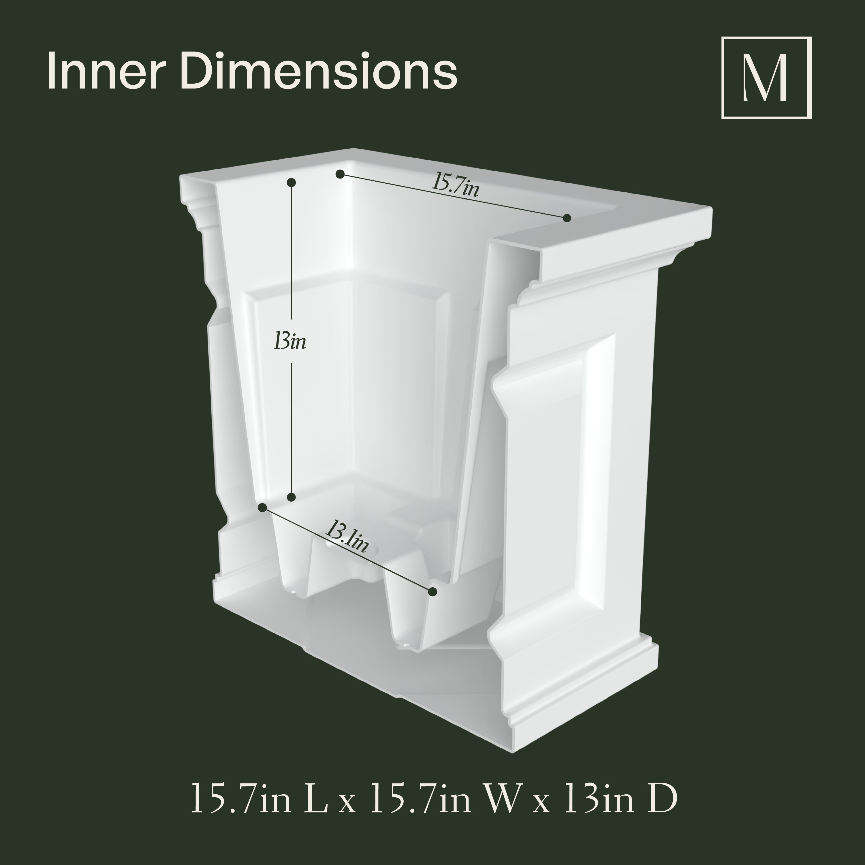 Mayne Nantucket 20-Inch Self-Watering Square Planter