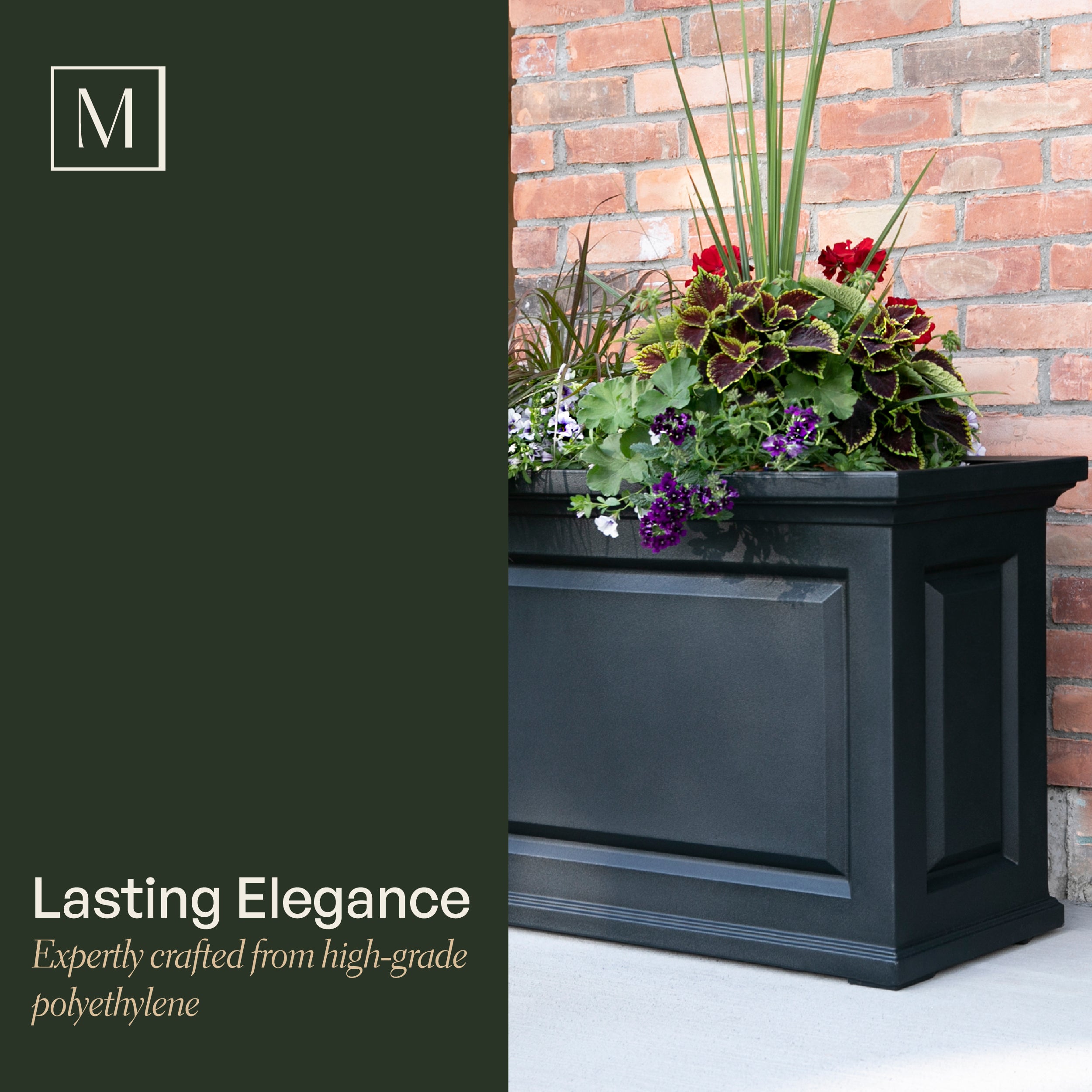 Mayne Nantucket 36-Inch Self-Watering Tall Rectangular Planter