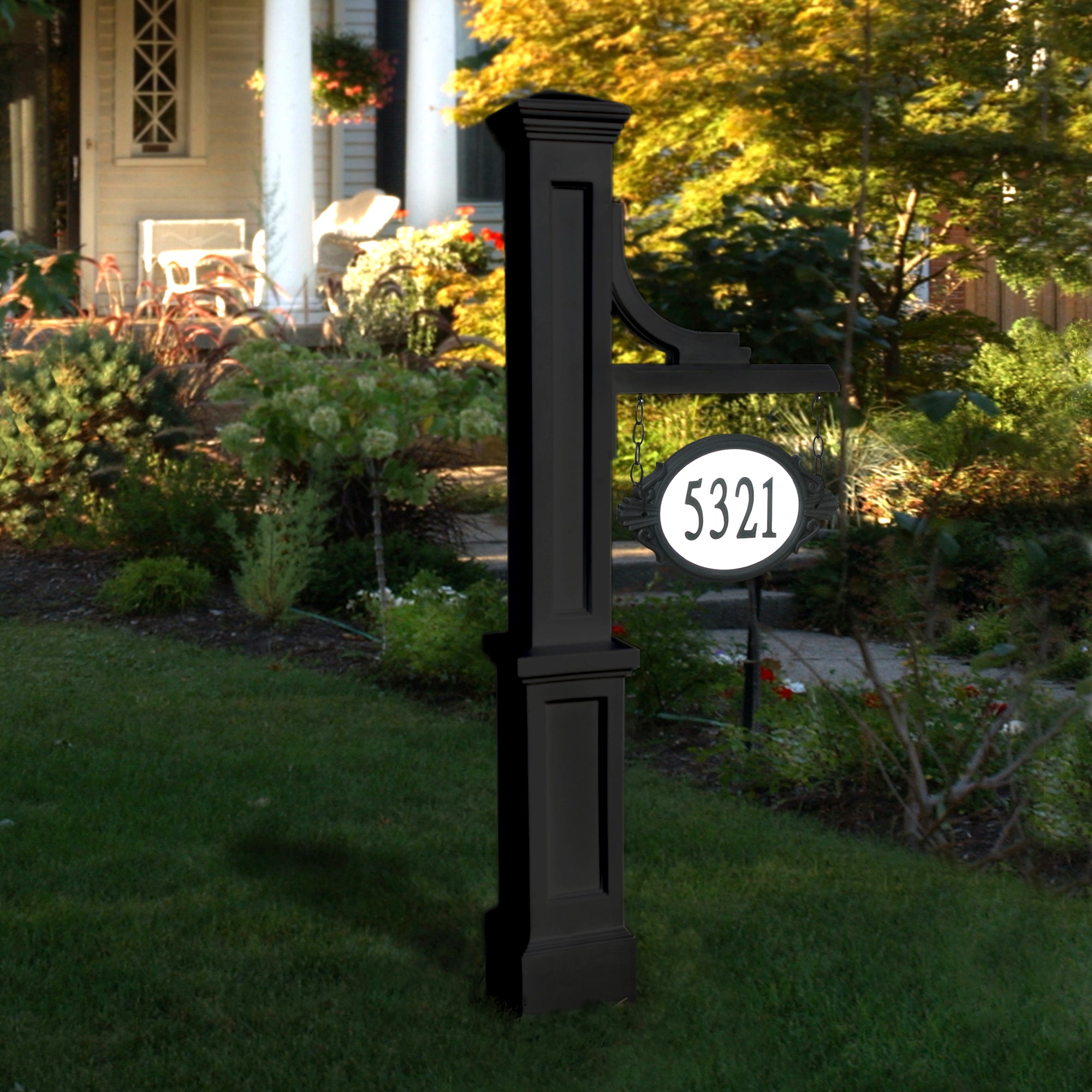 Mayne Woodhaven Address Sign Post - Includes Post and Address Arm