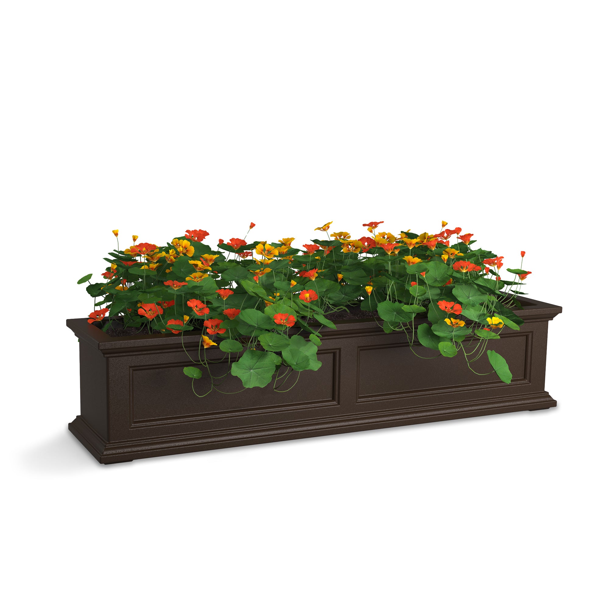 Mayne Fairfield 4ft Self-Watering Window Box with Steel Wall Mount Brackets