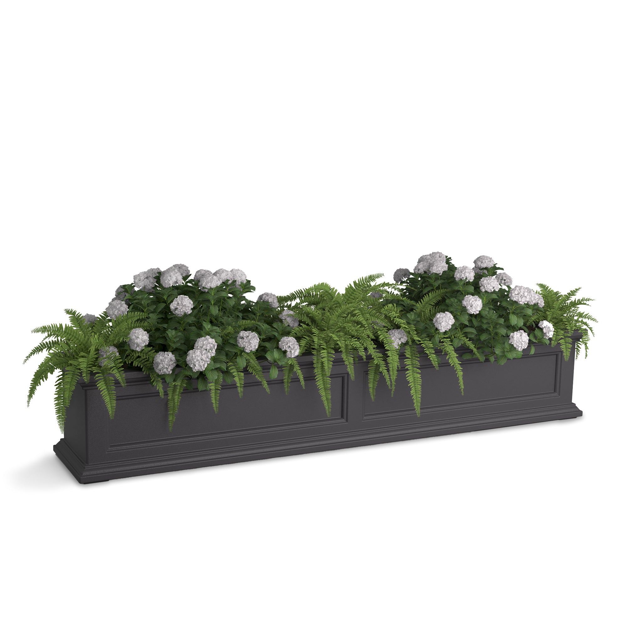 Mayne Fairfield 5ft Self-Watering Window Box with Steel Wall Mount Brackets