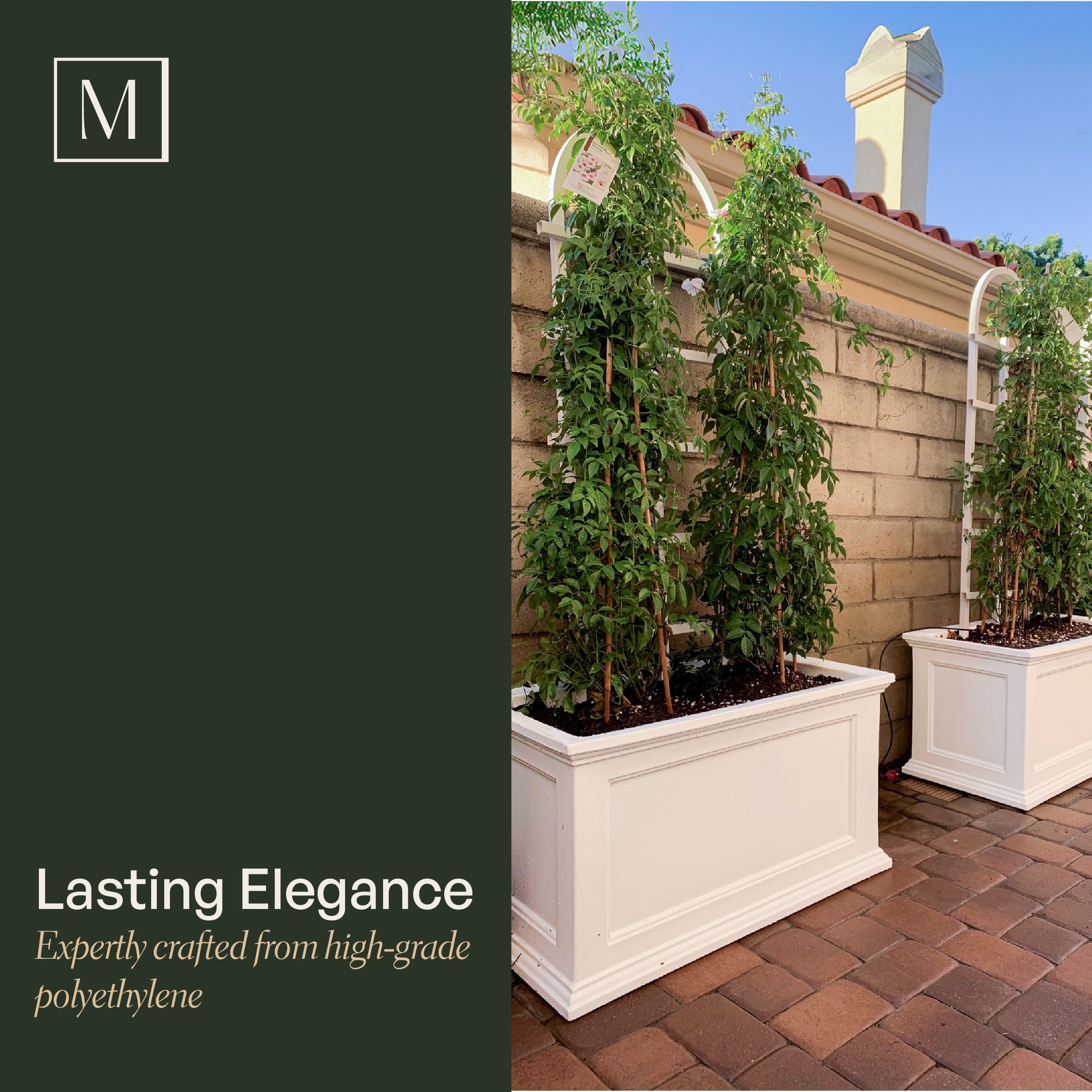 Mayne Fairfield 20x36-Inch Self-Watering Rectangle Planter