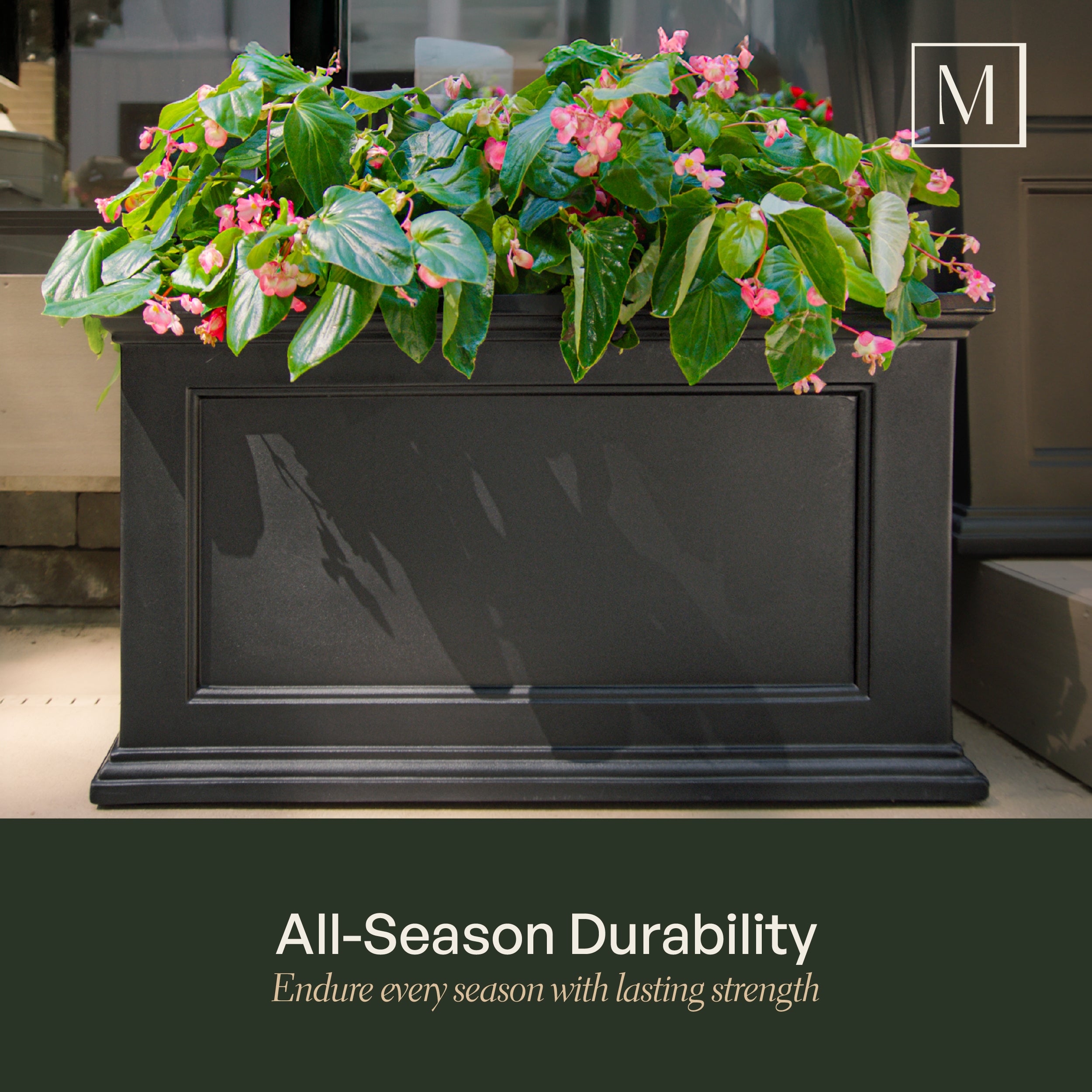 Mayne Fairfield 20x36-Inch Self-Watering Rectangle Planter