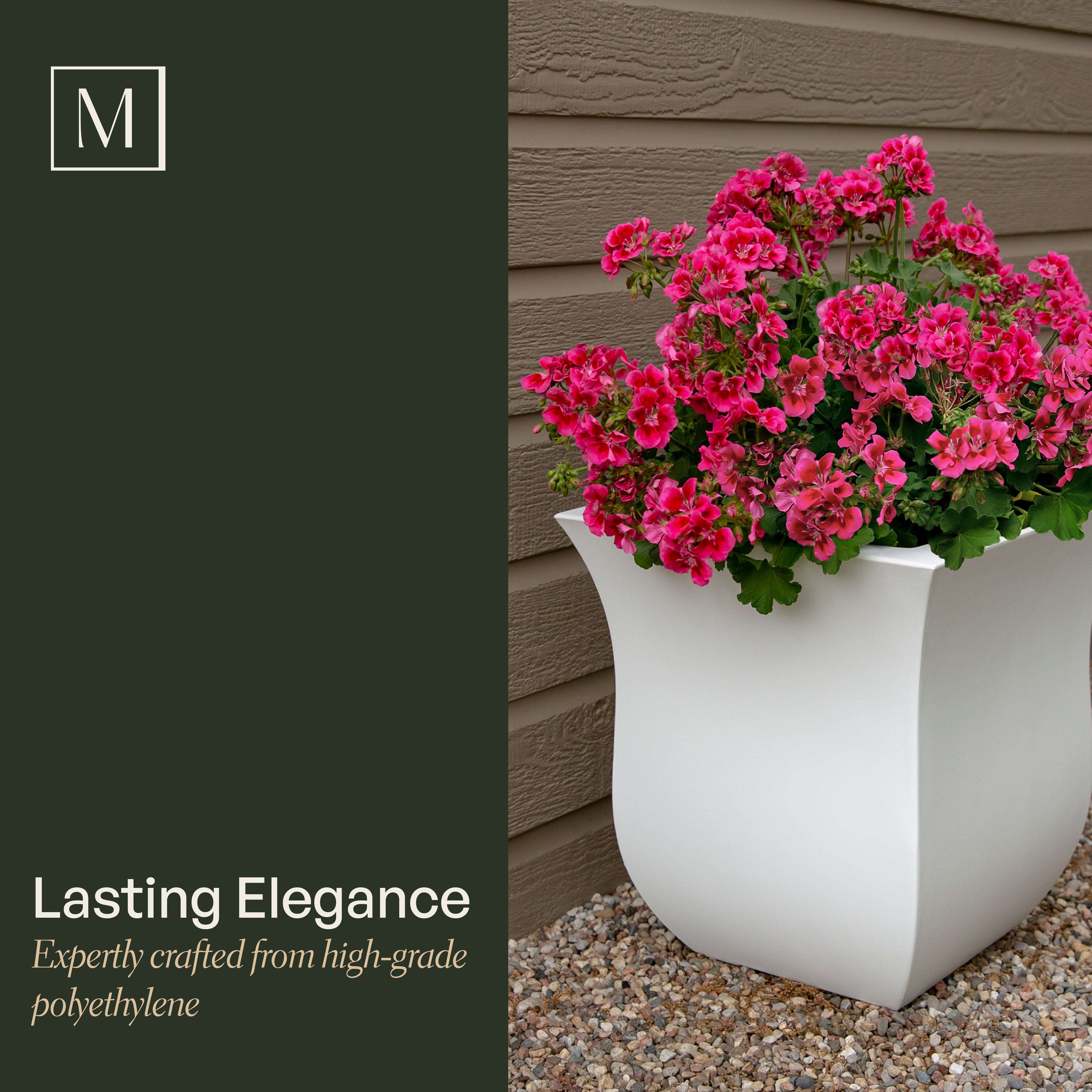 Mayne Valencia 16-Inch Indoor and Outdoor Square Planter