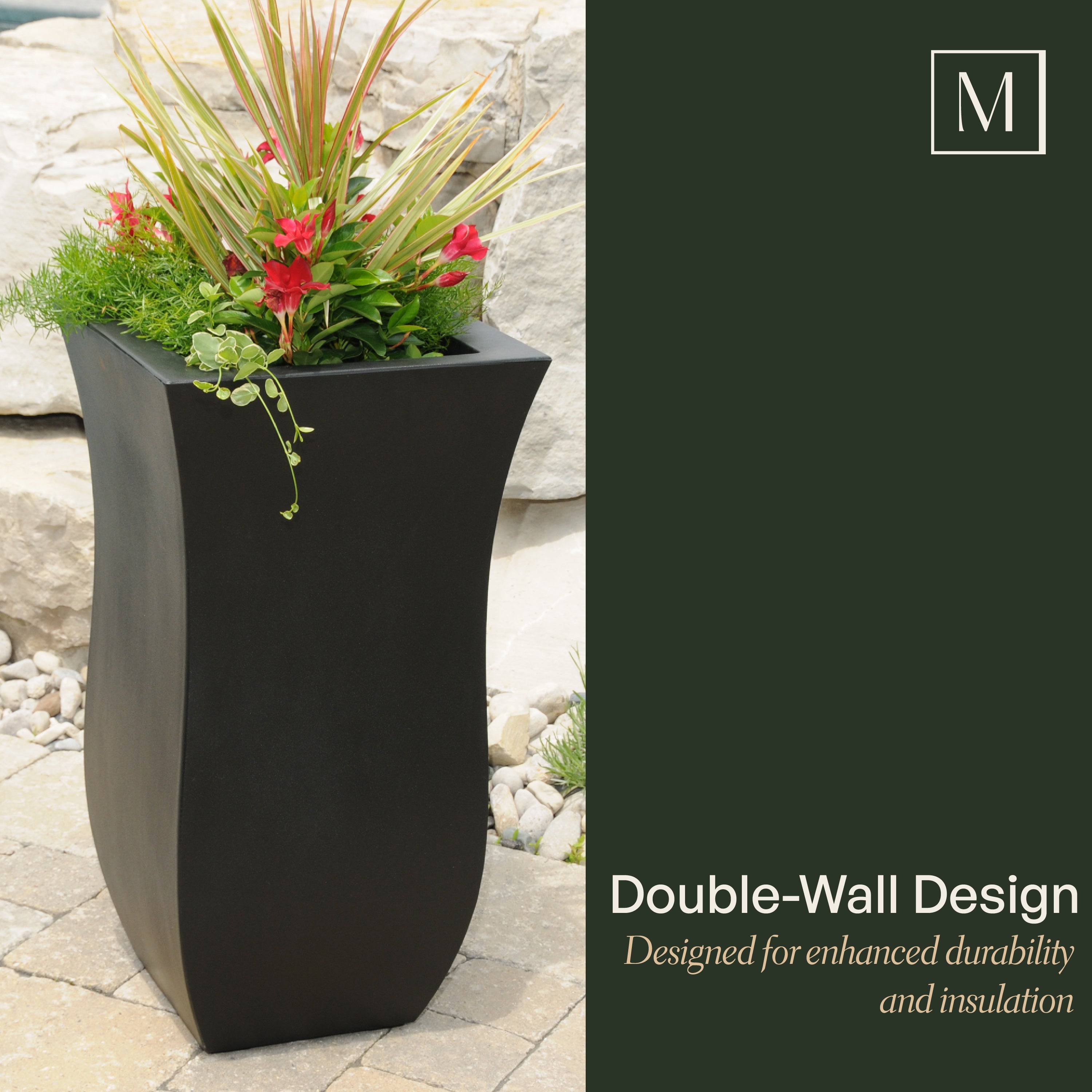 Mayne Valencia 30-Inch Indoor and Outdoor Tall Planter