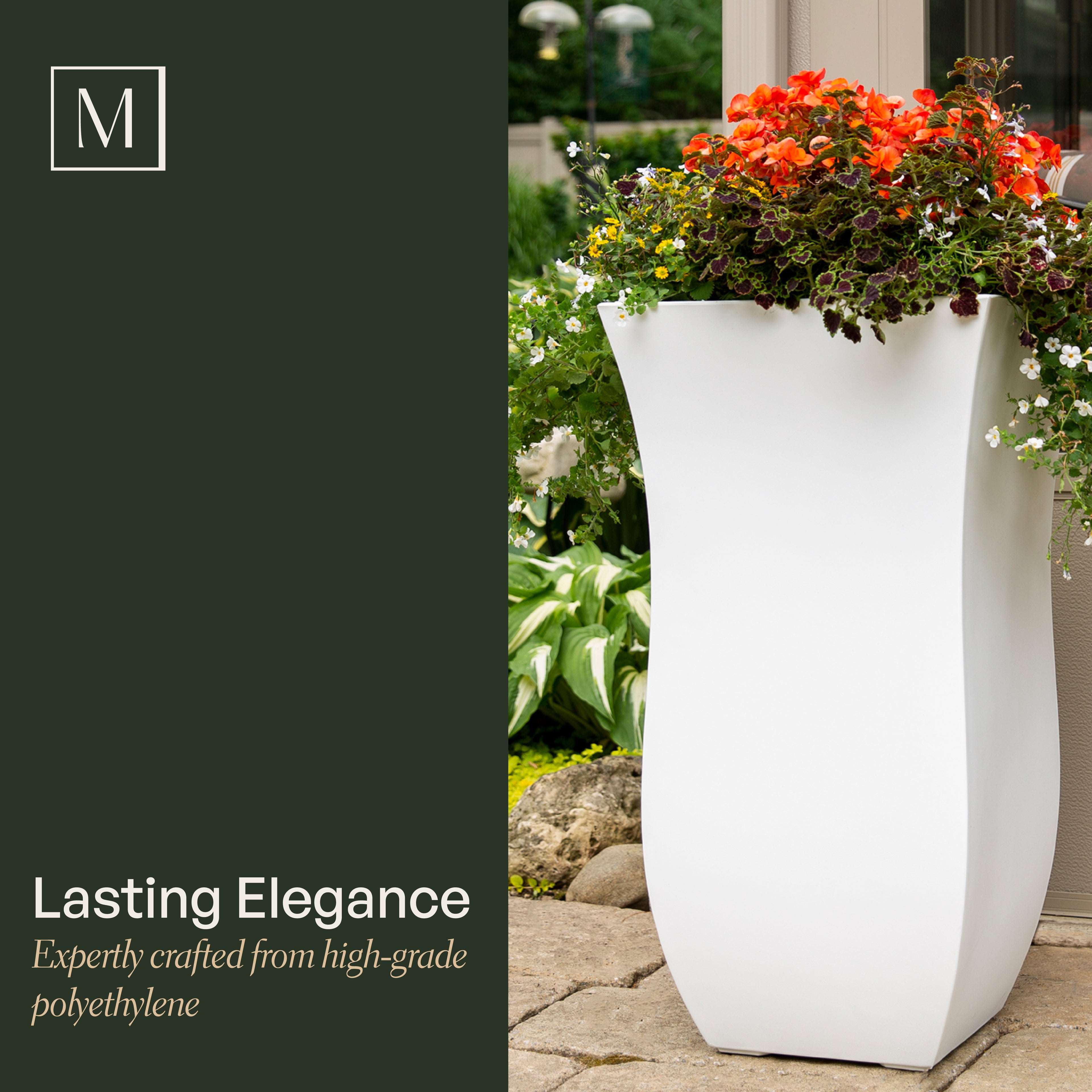 Mayne Valencia 30-Inch Indoor and Outdoor Tall Planter