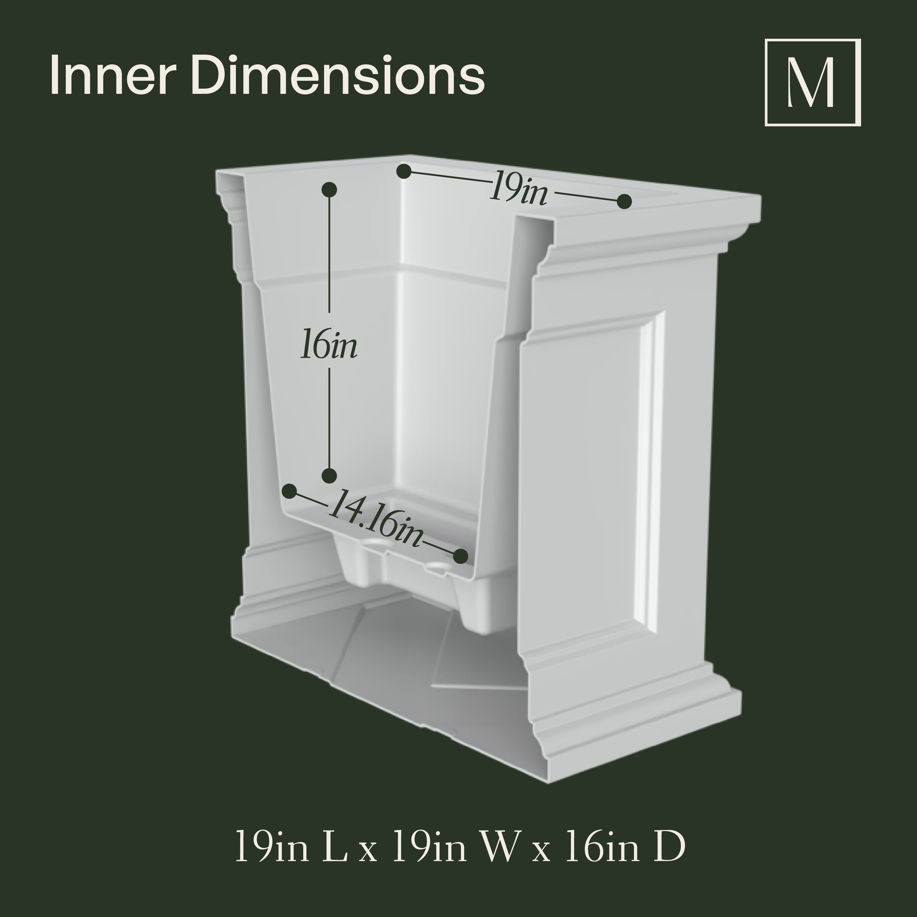 Mayne Fairfield 24-Inch Self-Watering Square Planter