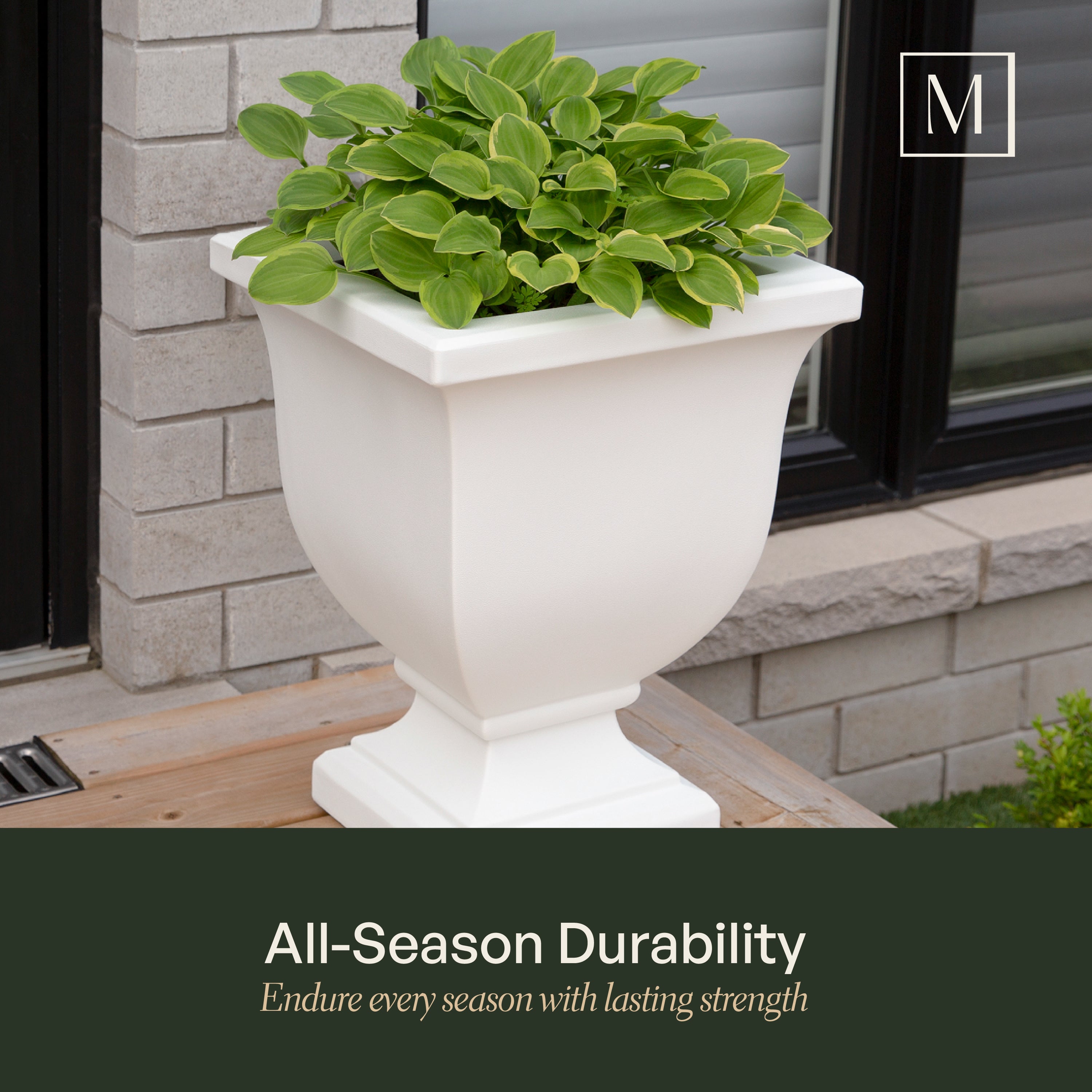 Mayne Augusta 20-Inch Self-Watering Tall Planter with Removable Planting Insert