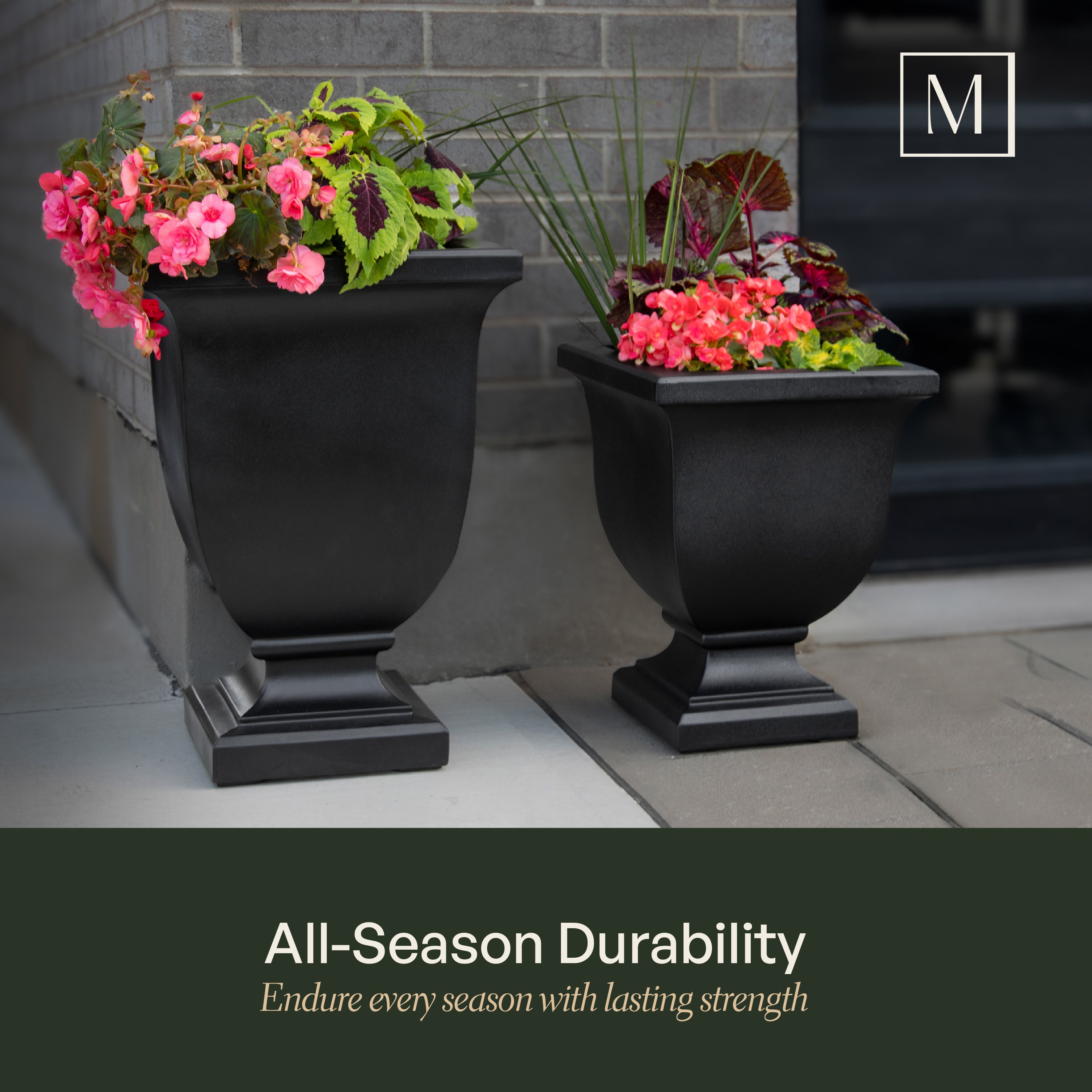 Mayne Augusta 26-Inch Self-Watering Tall Planter with Removable Planting Insert