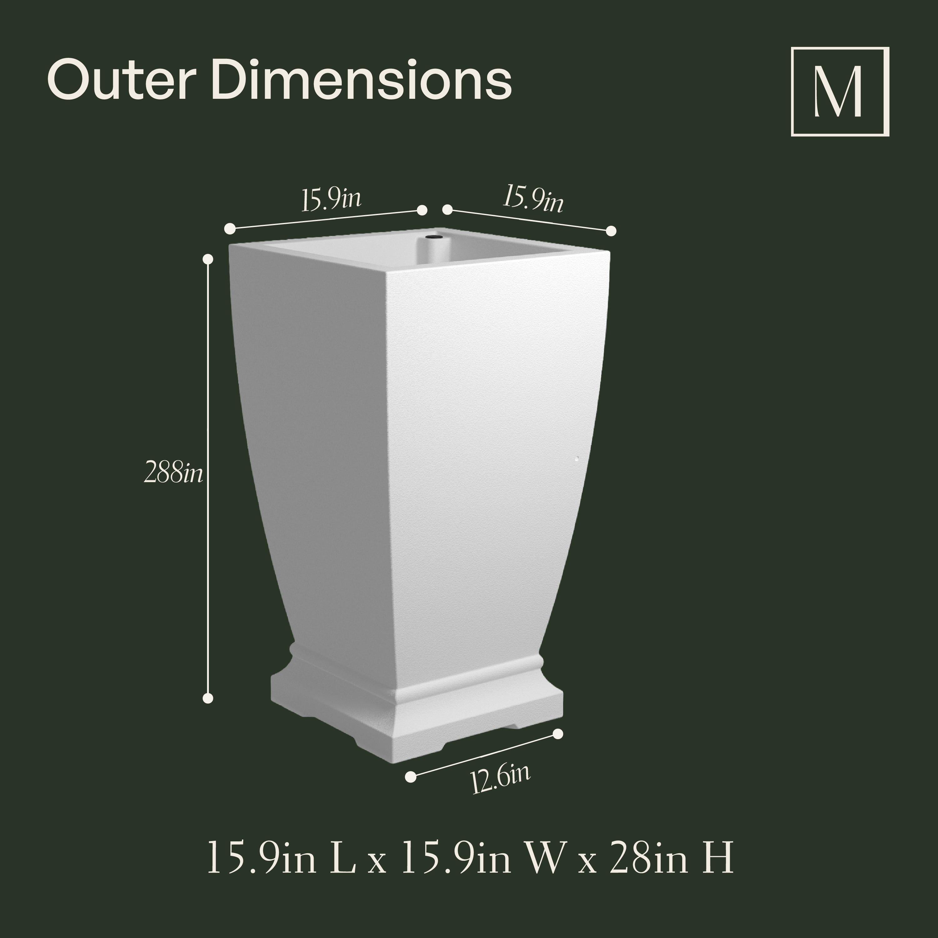 Mayne Acadia 28-Inch Self-Watering Tall Planter