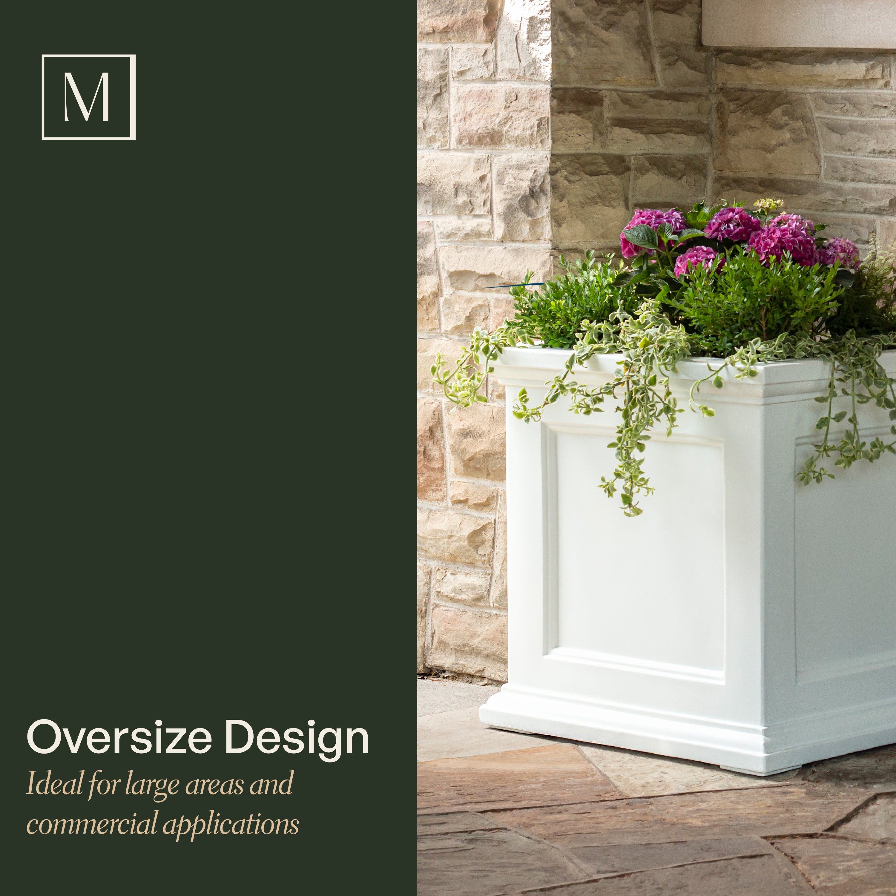 Mayne Fairfield 28-Inch Indoor and Outdoor Square Planter