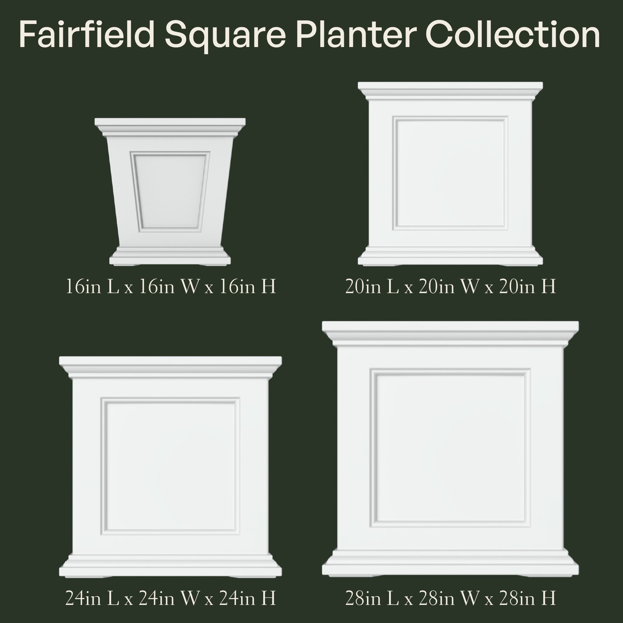 Mayne Fairfield 28-Inch Indoor and Outdoor Square Planter