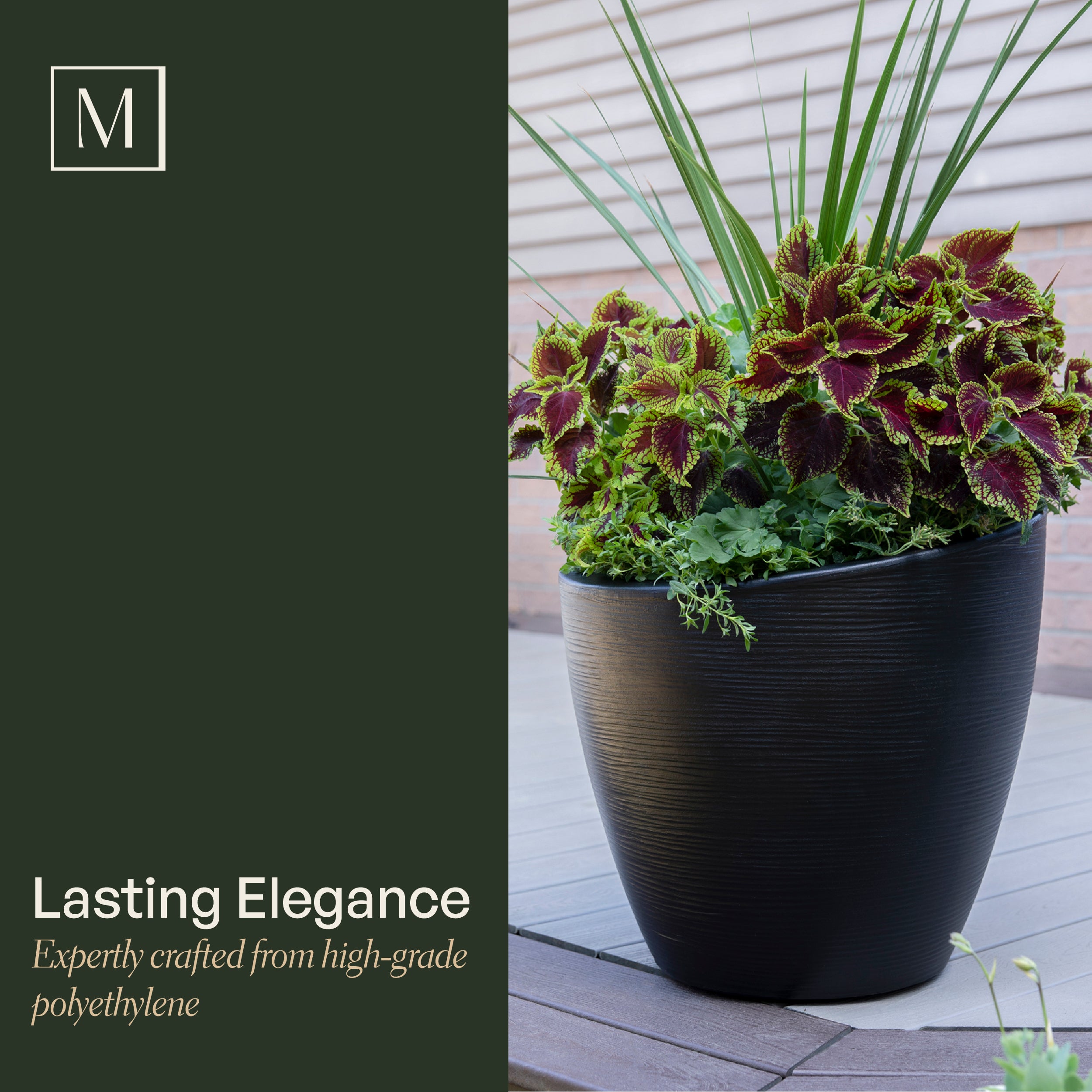 Mayne Modesto 20-Inch Round Indoor and Outdoor Planter