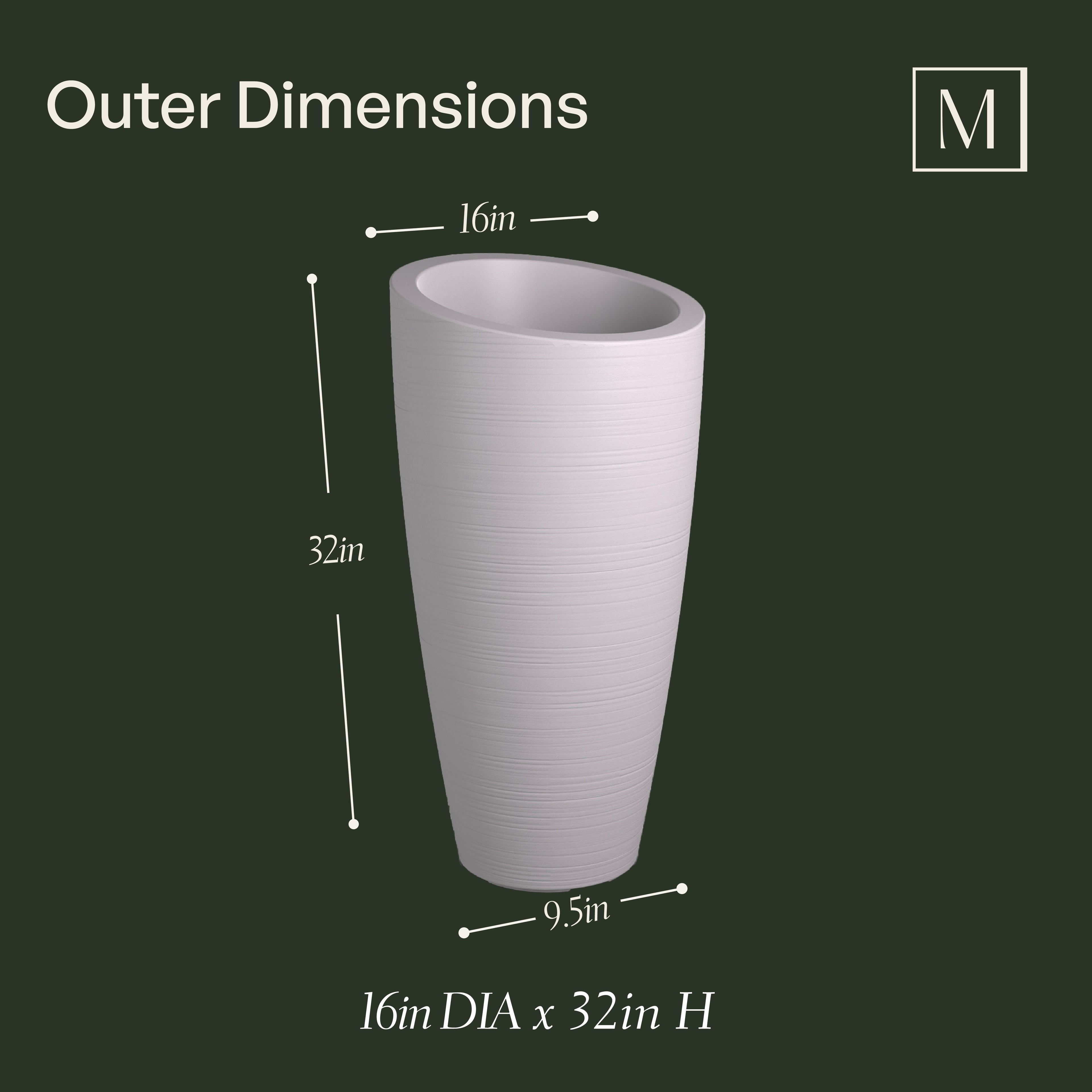 Mayne Modesto 32-Inch Tall Indoor and Outdoor Planter