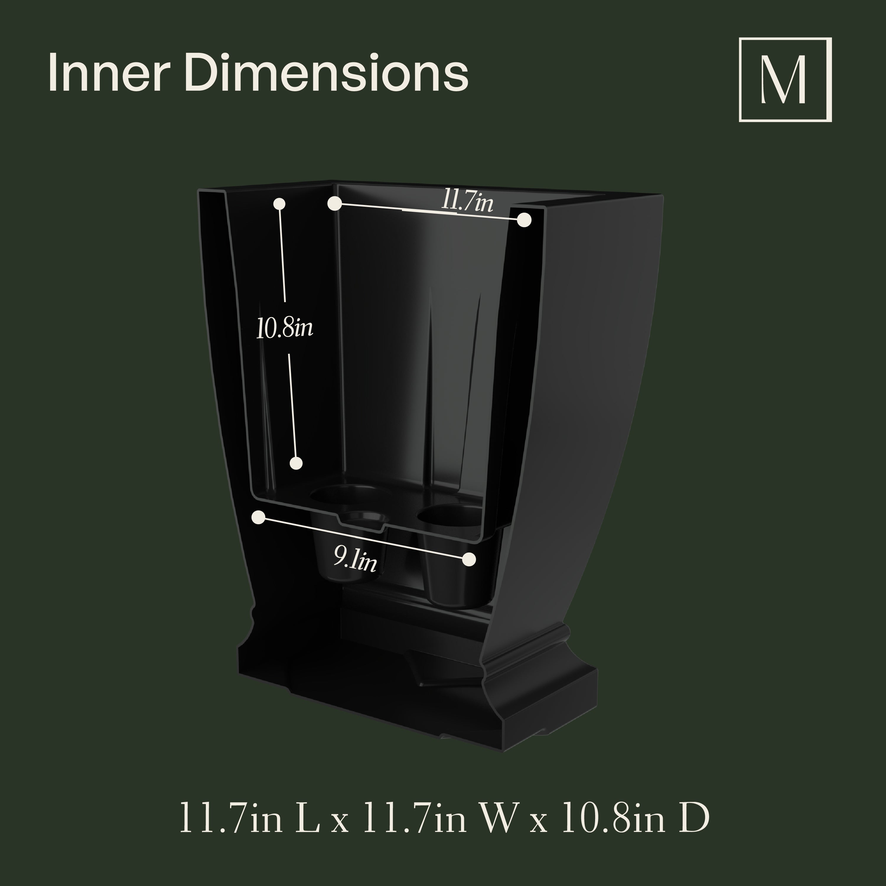 Mayne Acadia 18-Inch Self-Watering Tall Planter