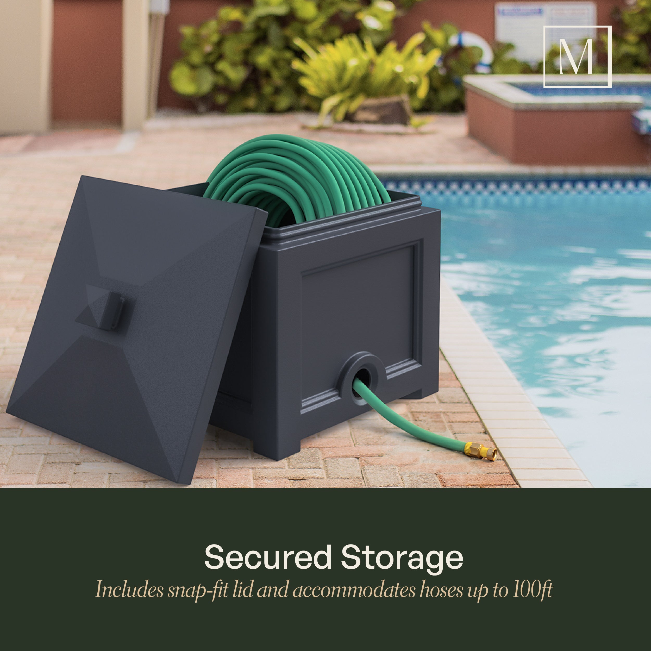Mayne Fairfield Garden Hose Bin