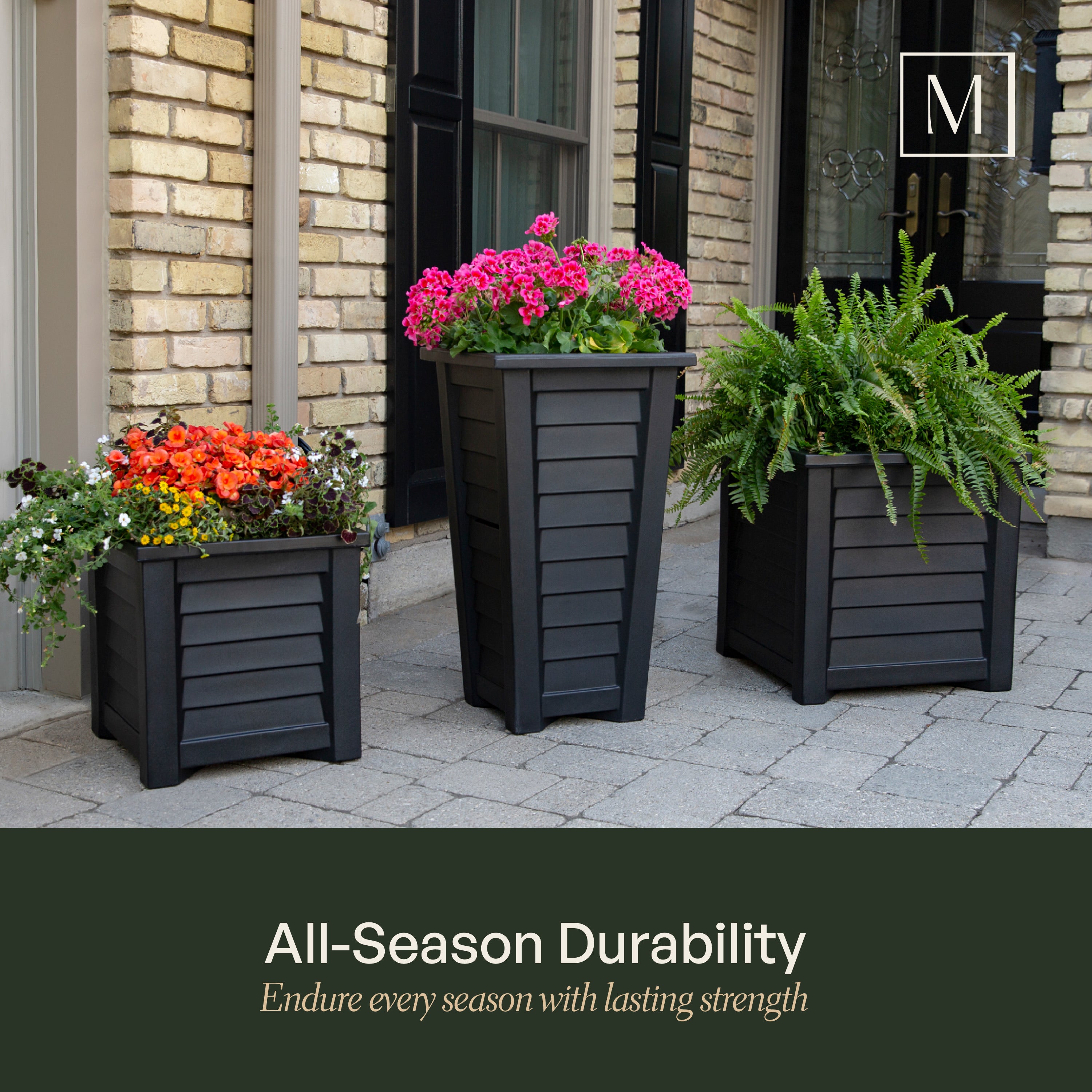 Mayne Lakeland 28-Inch Self-Watering Tall Planter with Removable Planting Insert