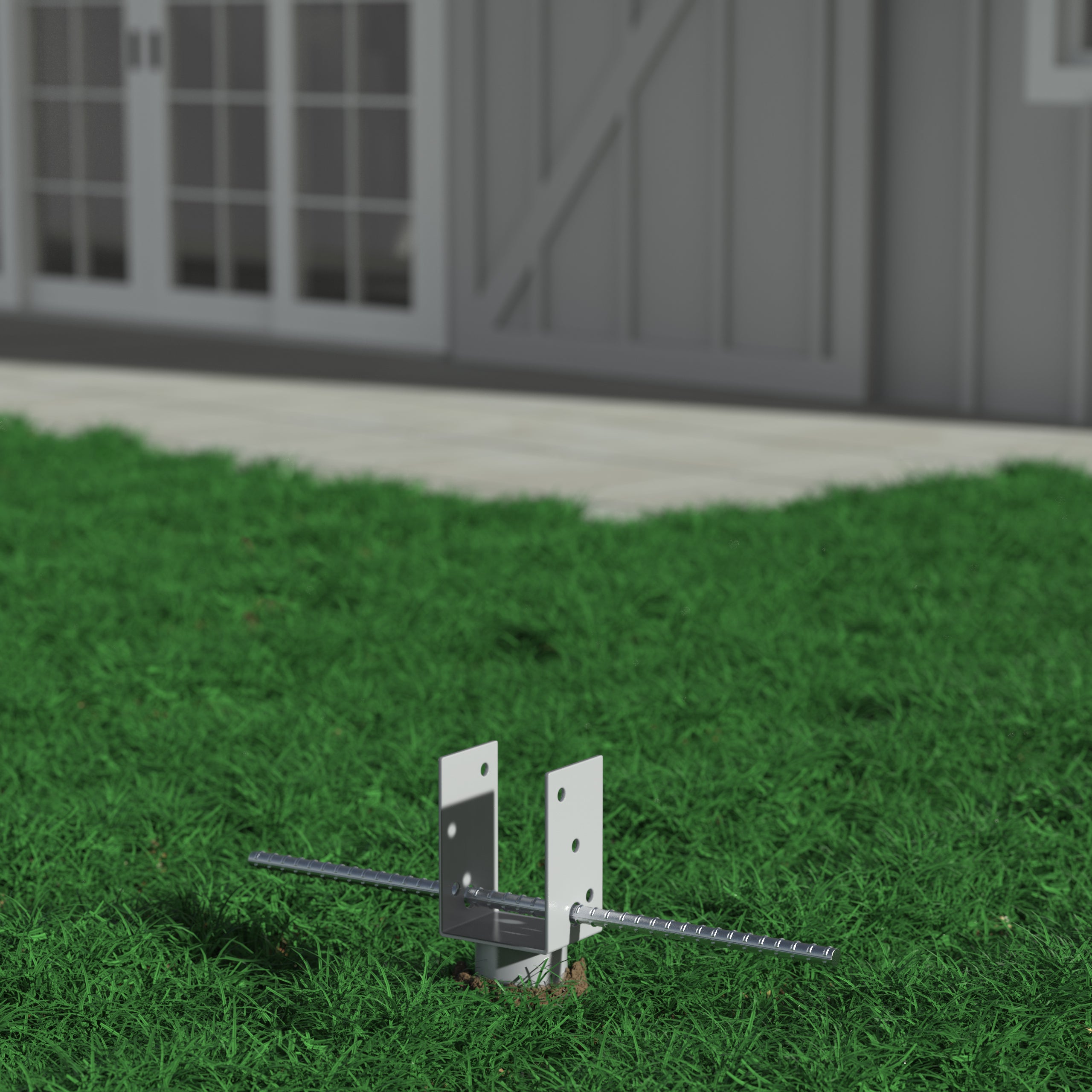 Mayne No Dig Ground Anchor - Includes Lag Bolts & Rebar