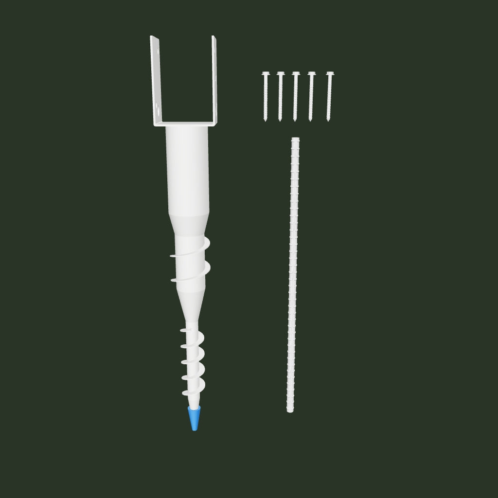 Mayne Mayne No Dig Ground Anchor - Includes Lag Bolts & Rebar