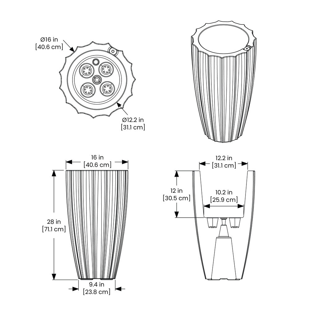 Mayne Sedona 28in Tall Planter