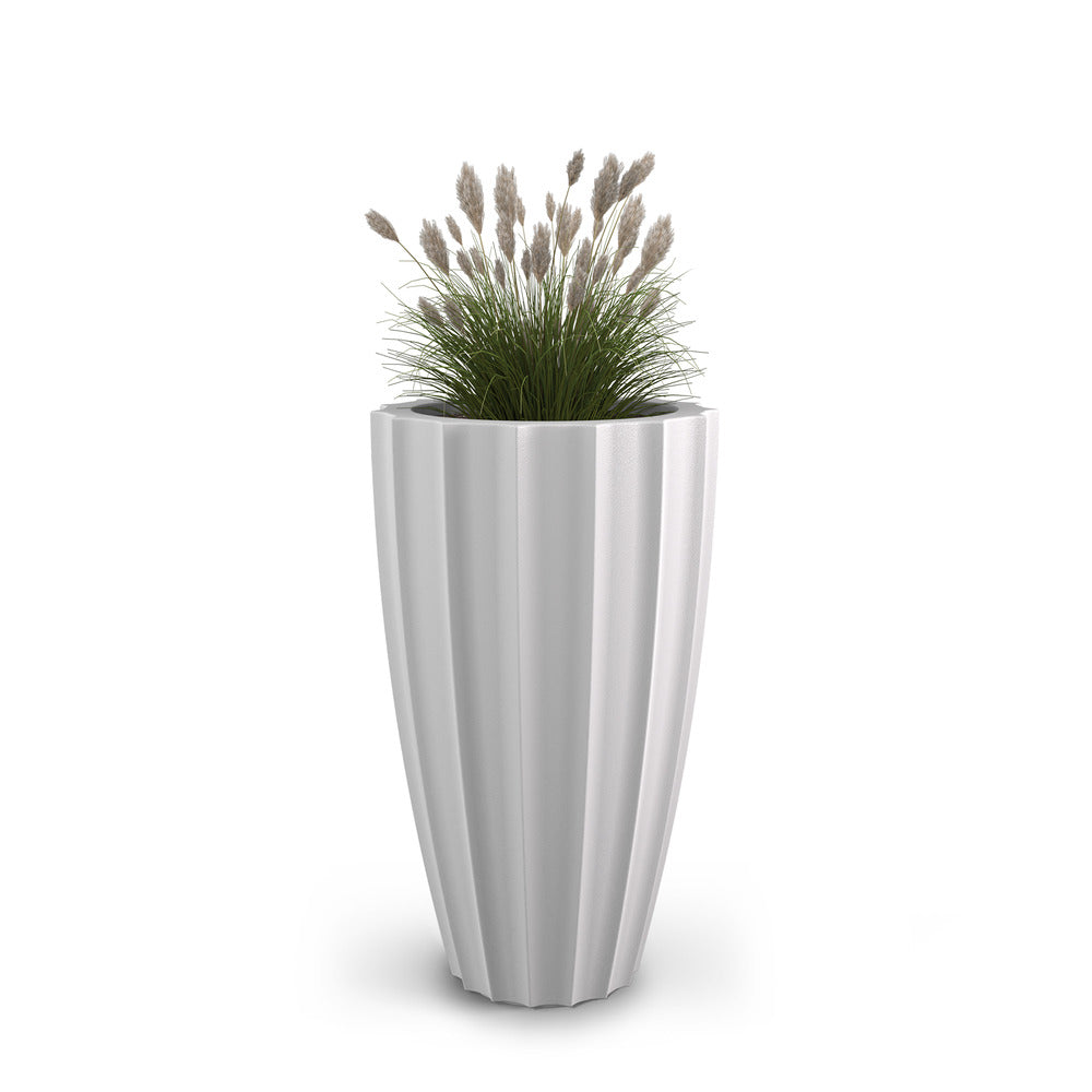tall round plant pots Mayne Sedona Planter, 28"H, White