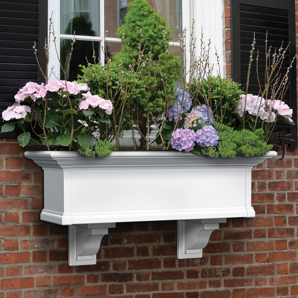 Mayne Yorkshire 3ft Self-Watering Window Box with Steel Wall Mount Brackets