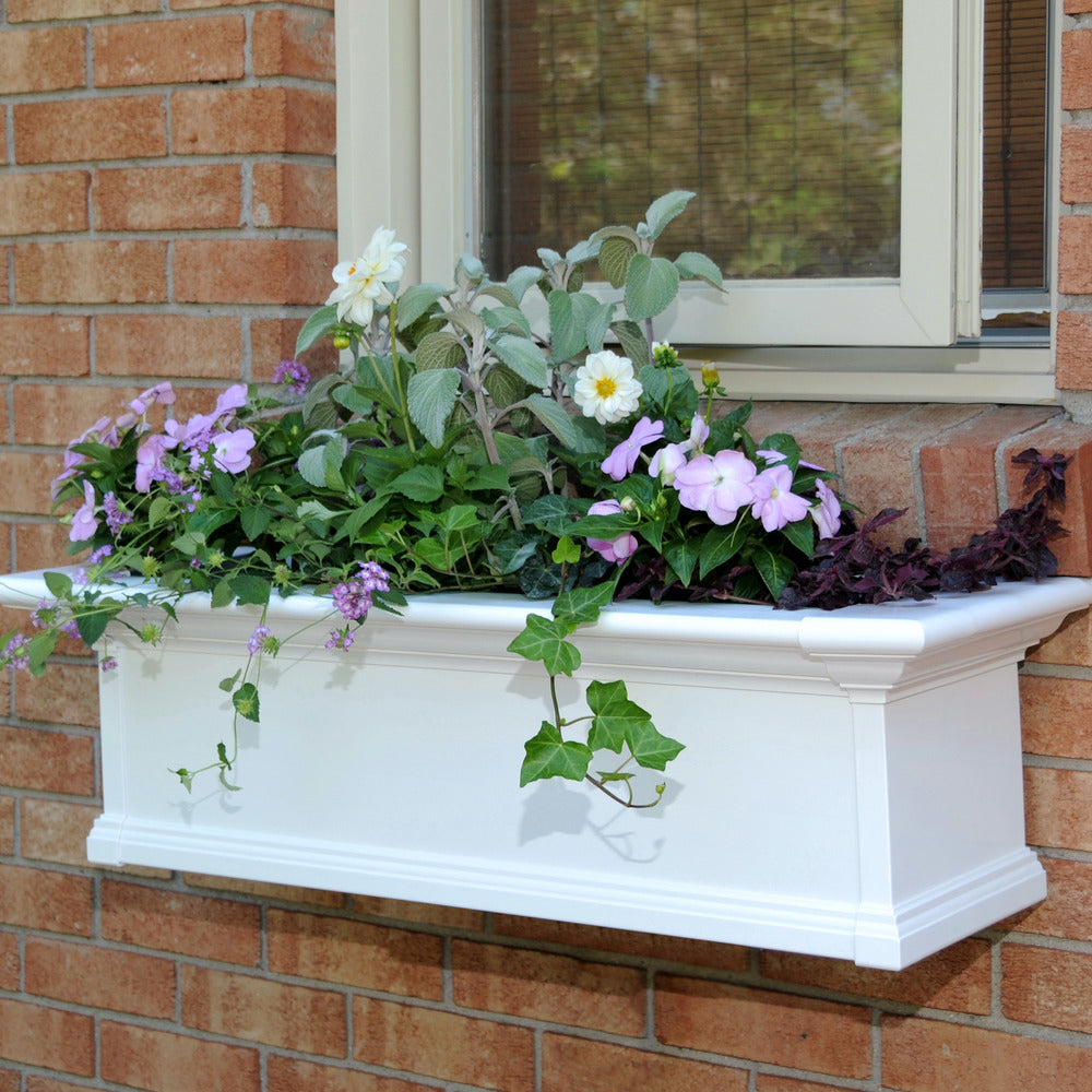 Mayne Yorkshire 3ft Self-Watering Window Box with Steel Wall Mount Brackets