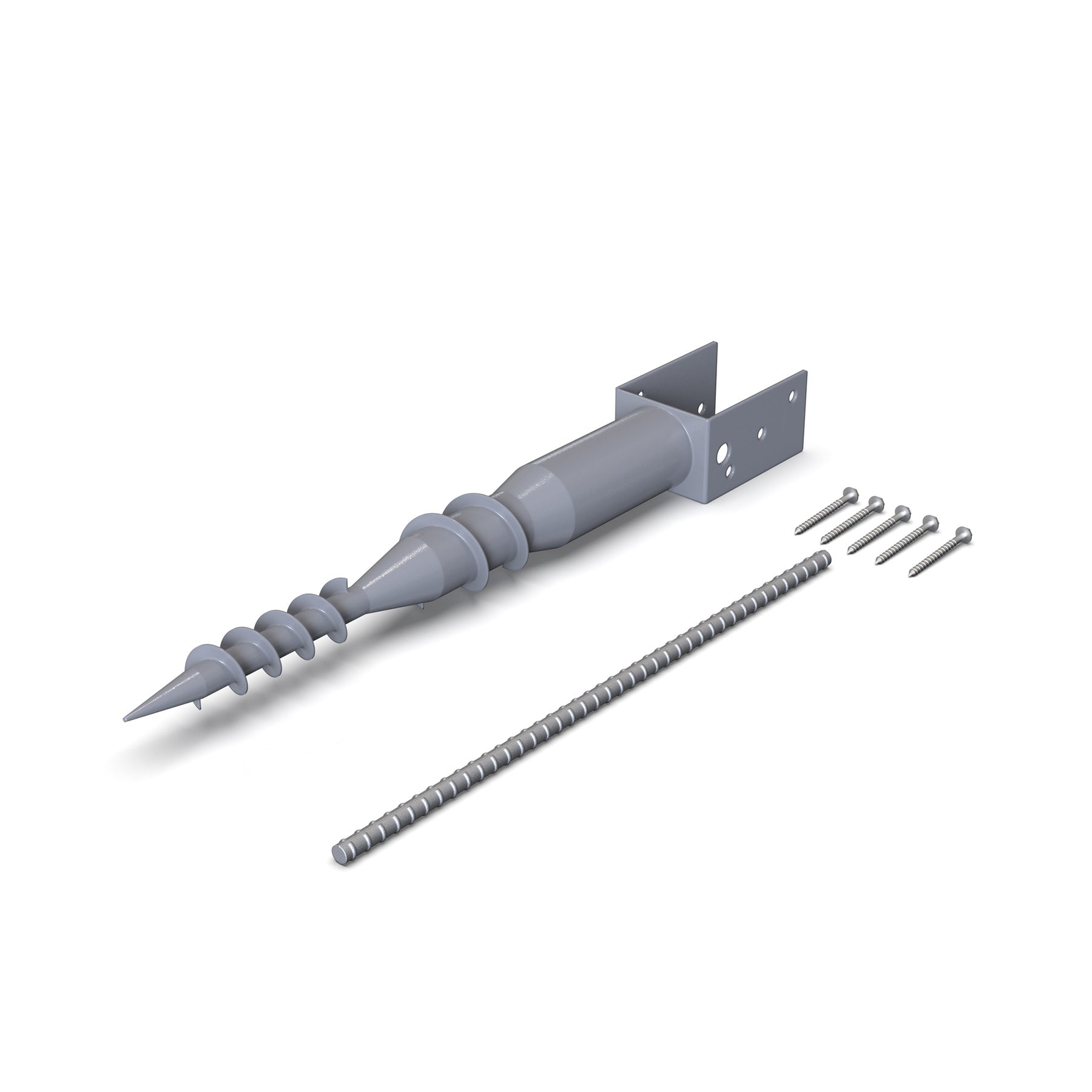 Mayne No Dig Ground Anchor - Includes Lag Bolts & Rebar