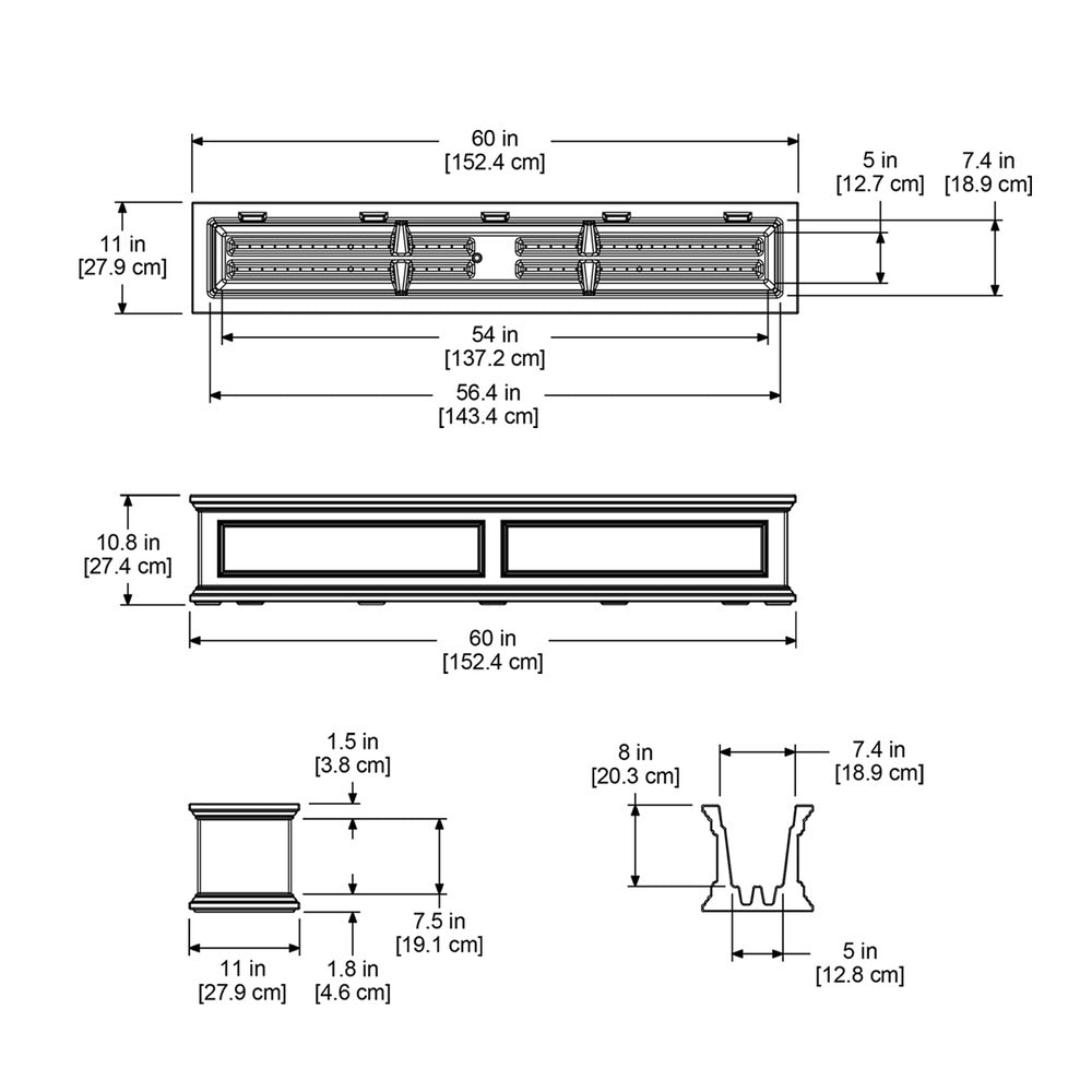 Mayne Fairfield 5ft Window Box