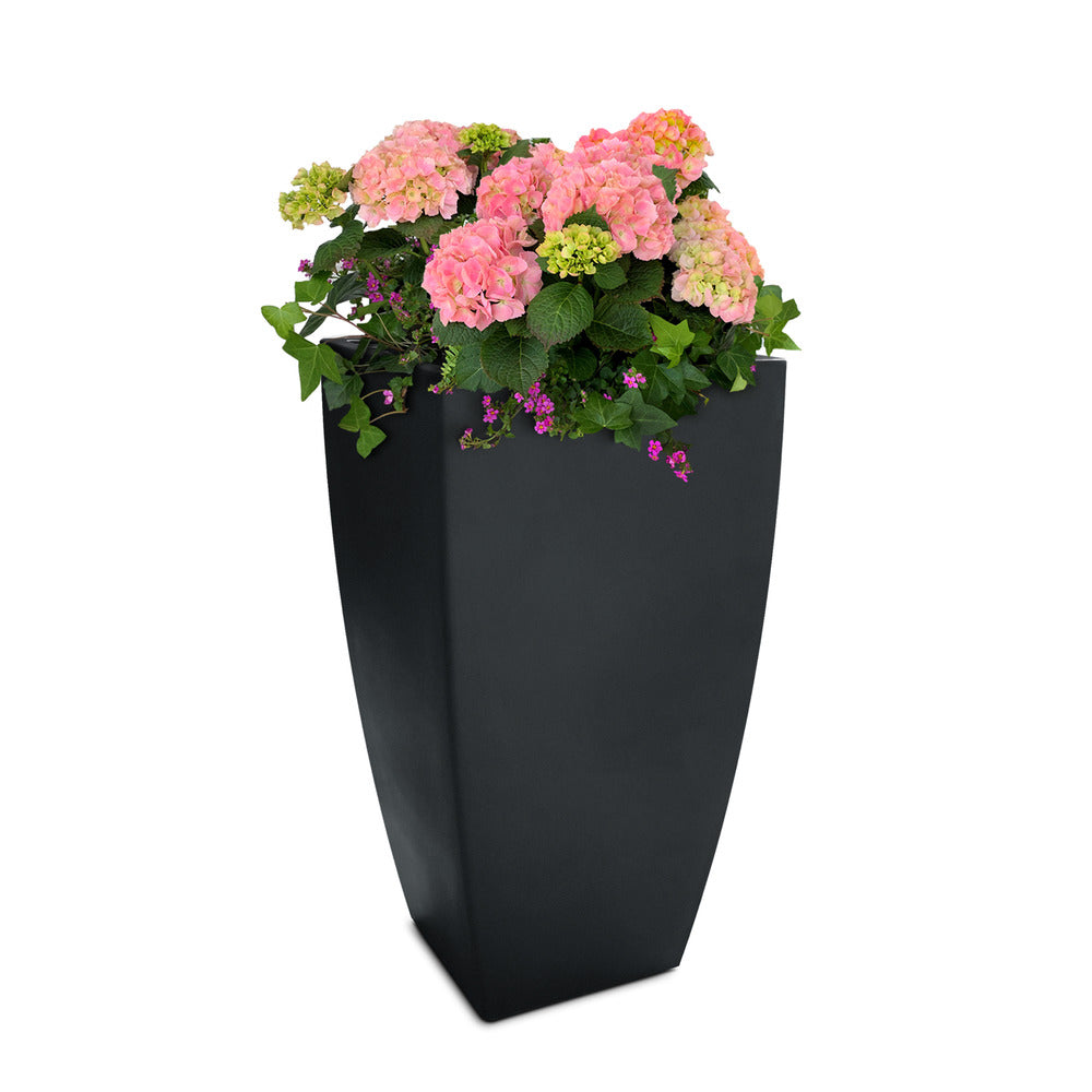 black rectangular plant pots Mayne Kobi 32 in Tall Planter -Black