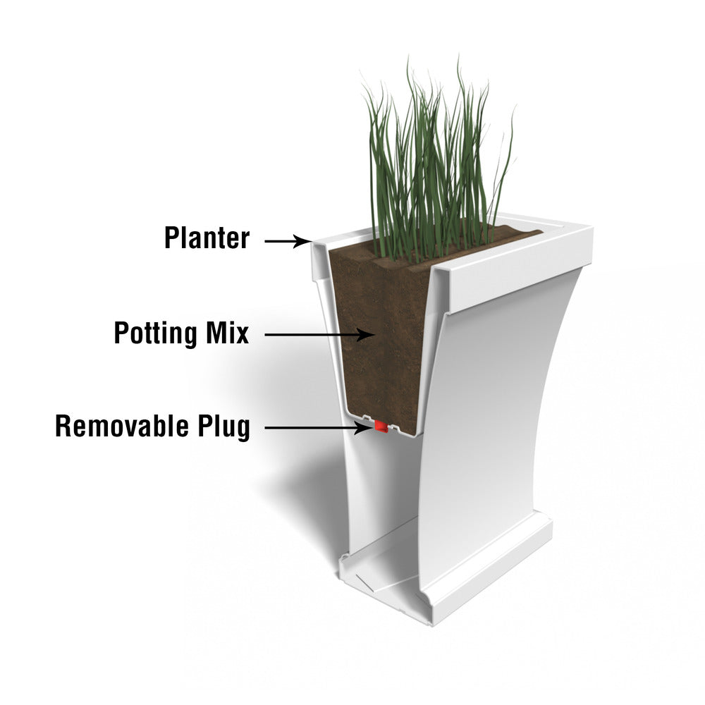 Mayne Bordeaux 40in Trough Planter