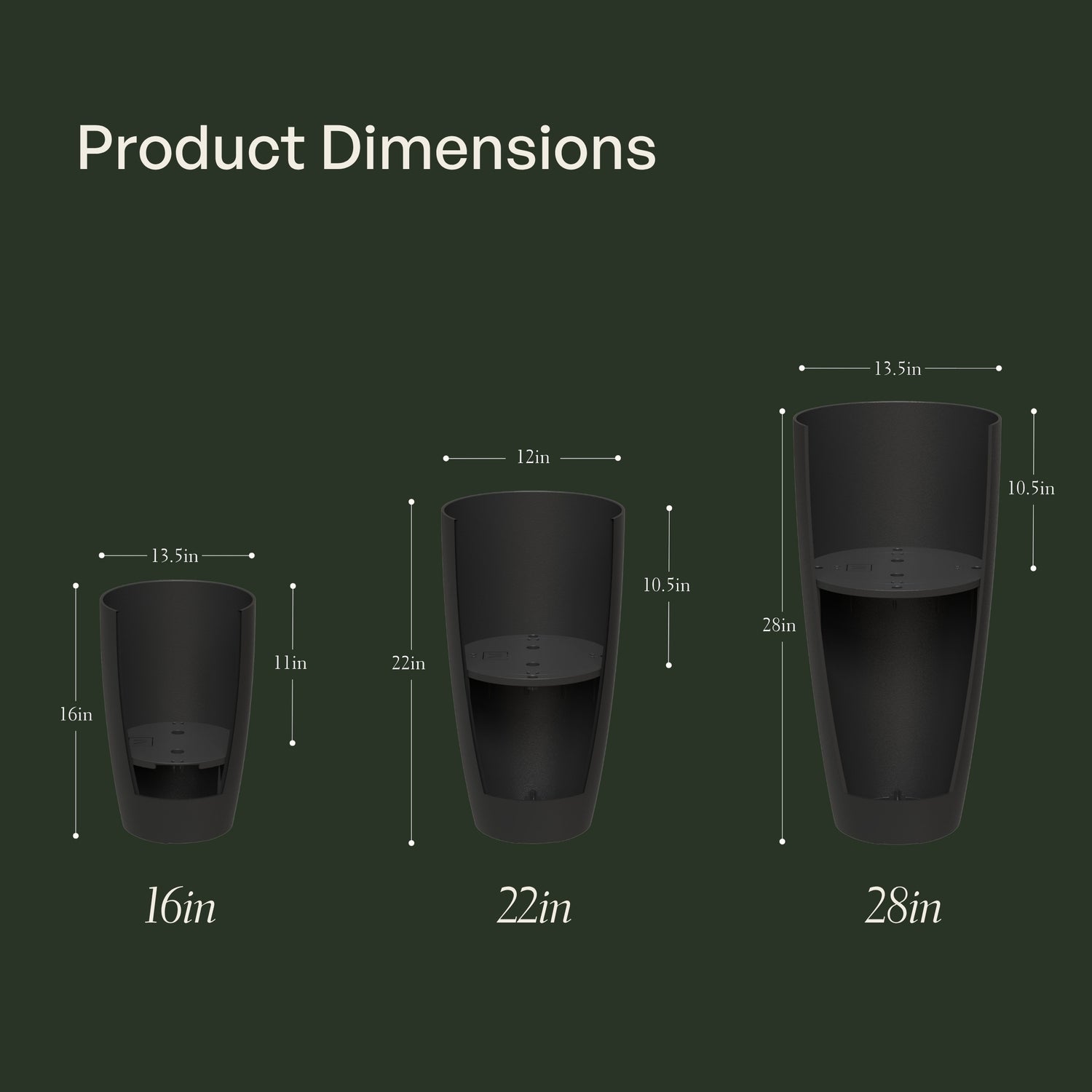 Mayne Solace Planter with Removable Planting Tray