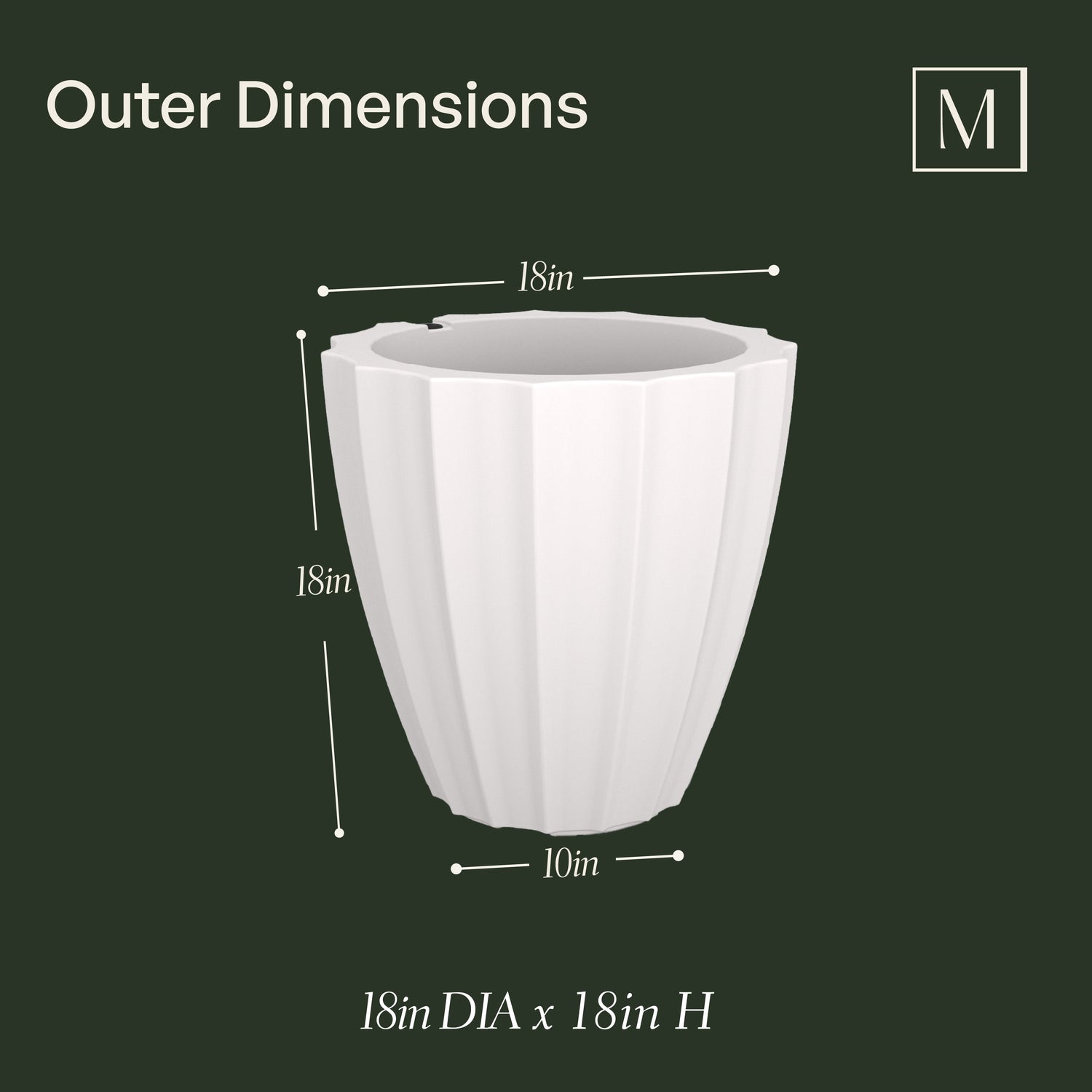 Mayne Sedona 18in Tall Planter