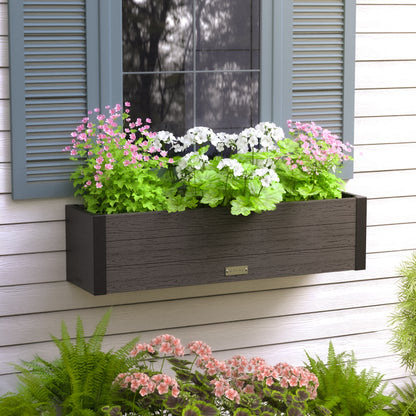 Mayne Horizon 3ft Window Box with Steel Wall Mount Brackets