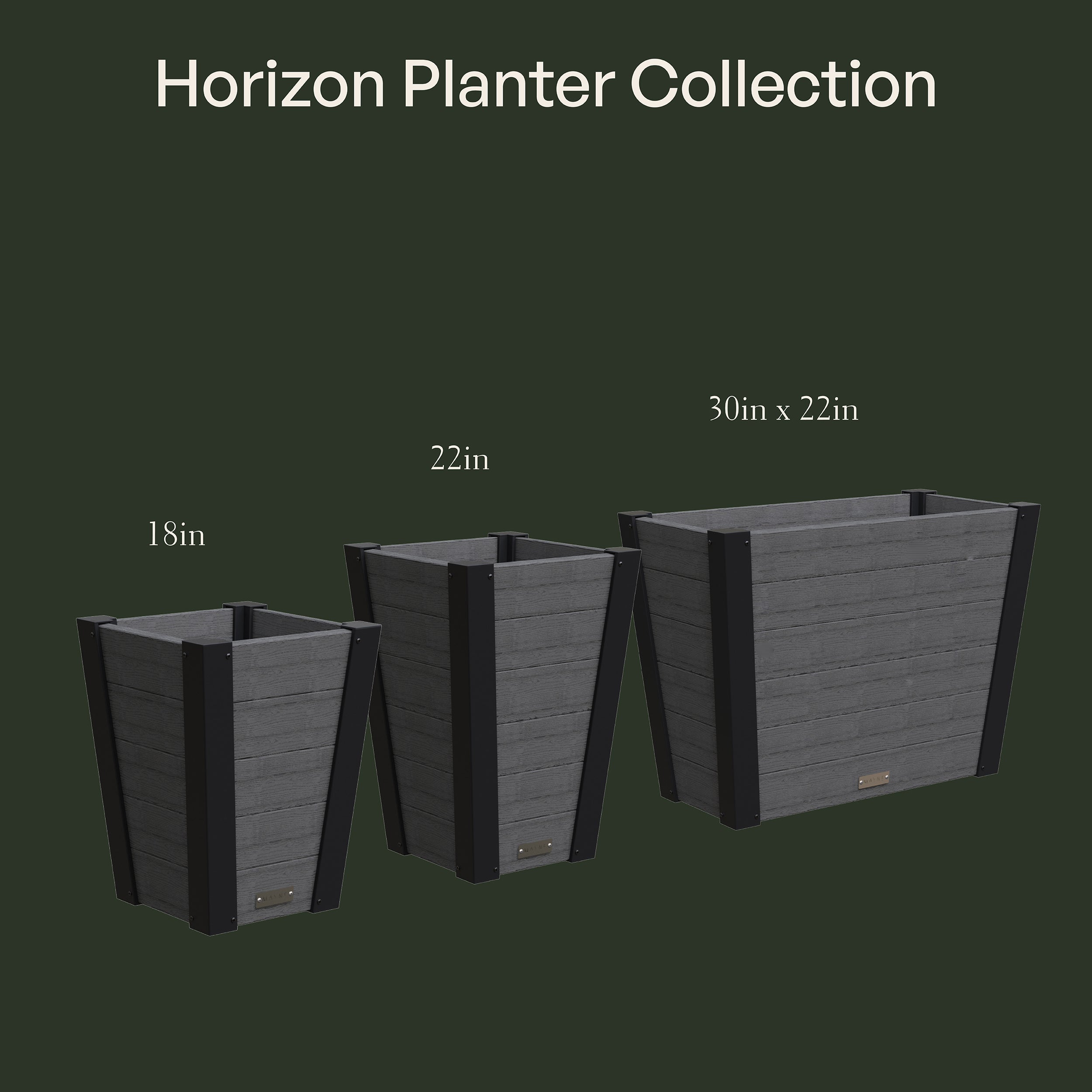 Mayne Horizon 22-Inch Tall Outdoor Planter